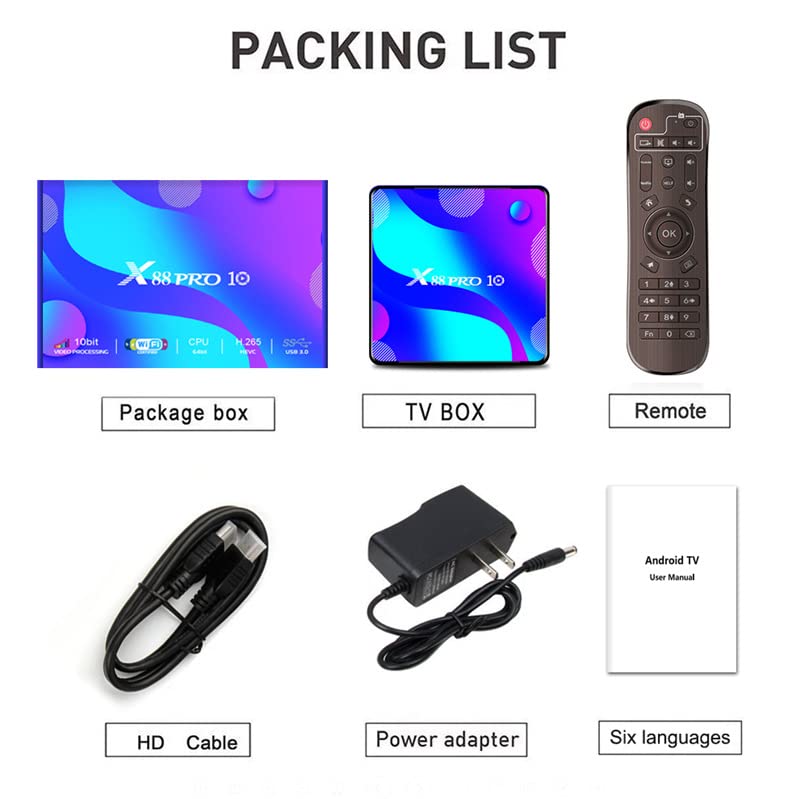 4K Android TV Box 11.0 - 4GB RAM 128GB ROM, RK3318 Quad-Core Cortex-A53 Smart Media Player with Backlit Wireless Keyboard Remote - Perfect for Streaming Netflix, Hulu, YouTube & Gaming on Your TV