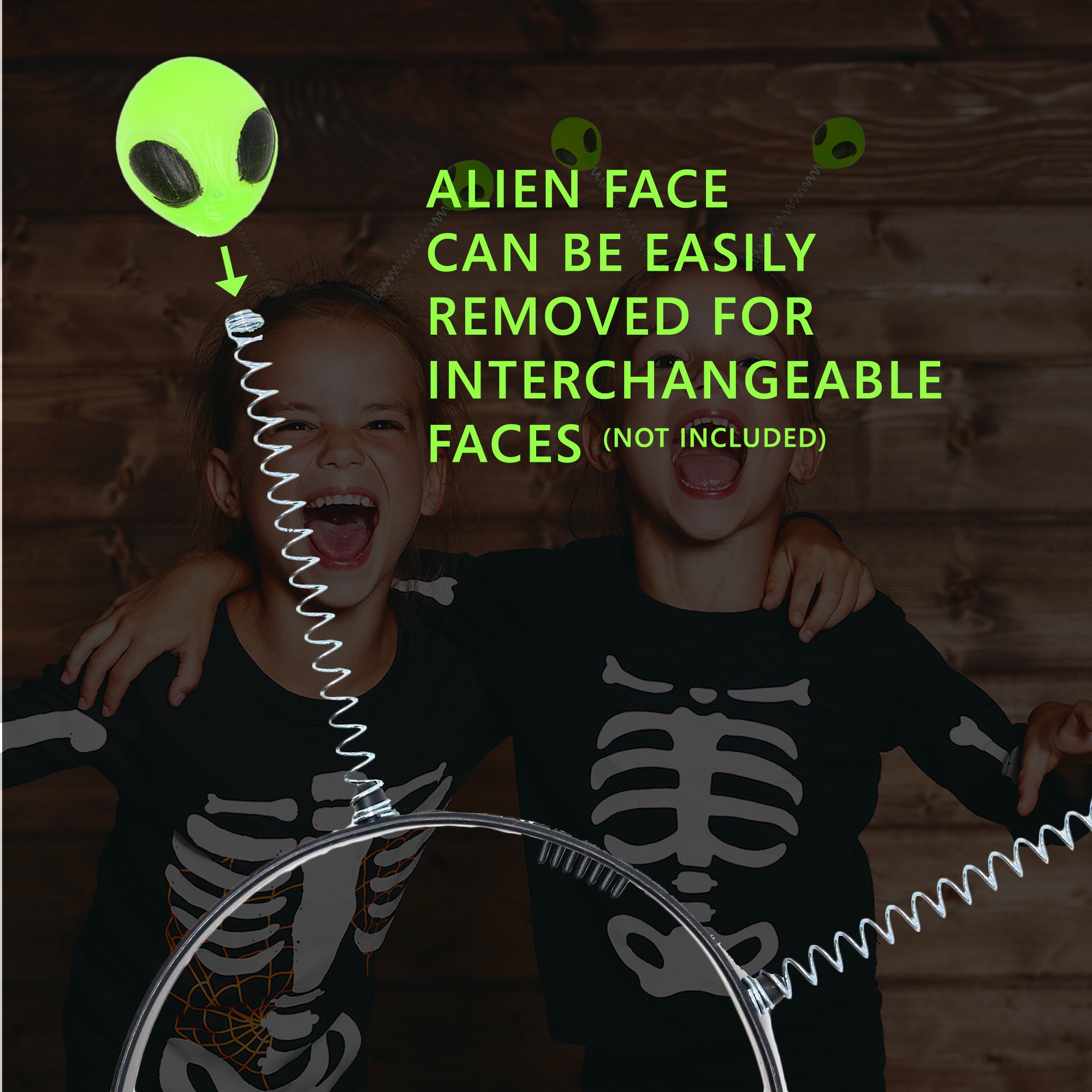Glow in The Dark Alien Headbands for Kids - Pack of 12 Fun Party Favors - Perfect for Birthday Parties, Halloween Costumes & Rave Events