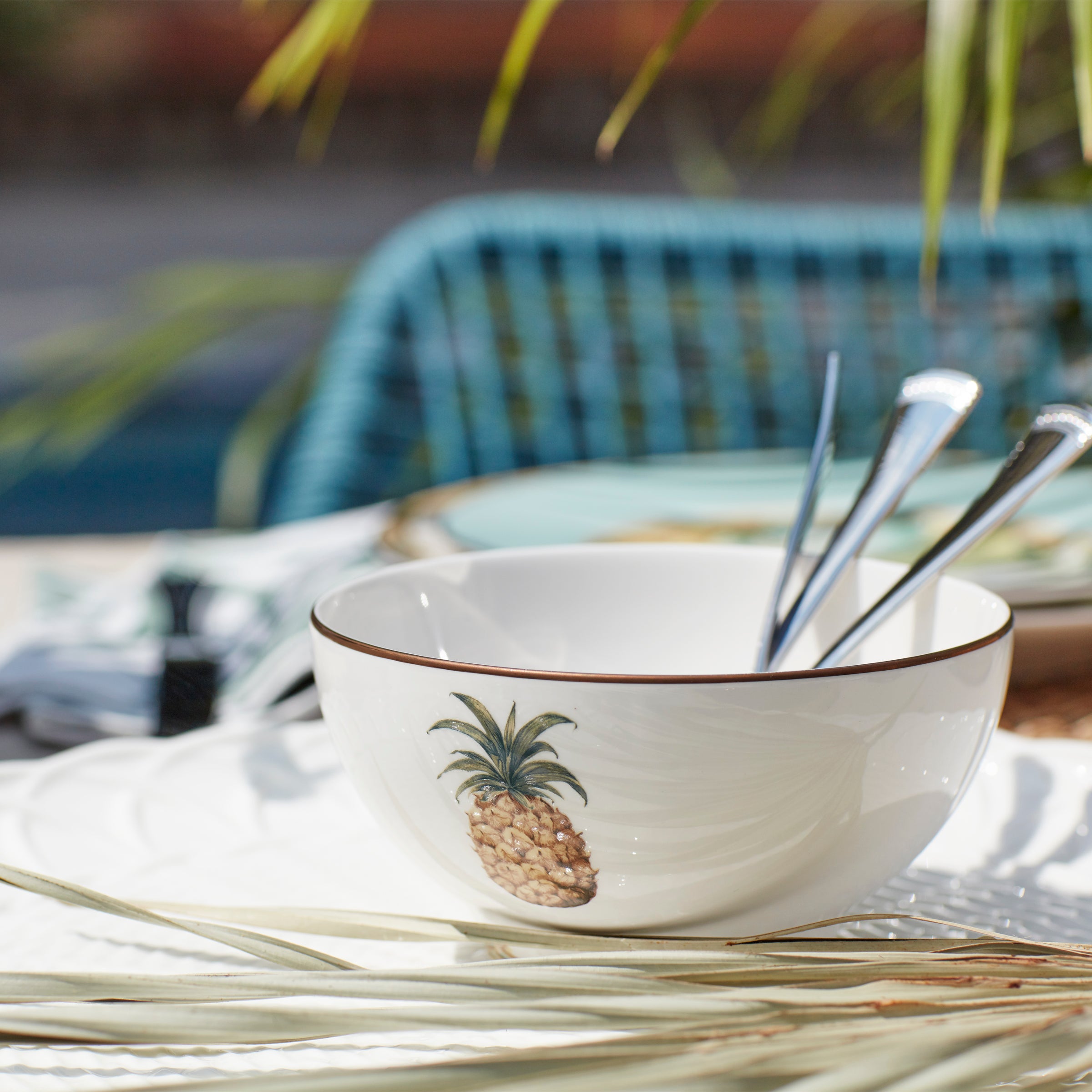 British Colonial Style Bamboo Rice Bowl - Eco-Friendly, Durable & Stylish for Asian Cuisine, Salads, and Home Decor