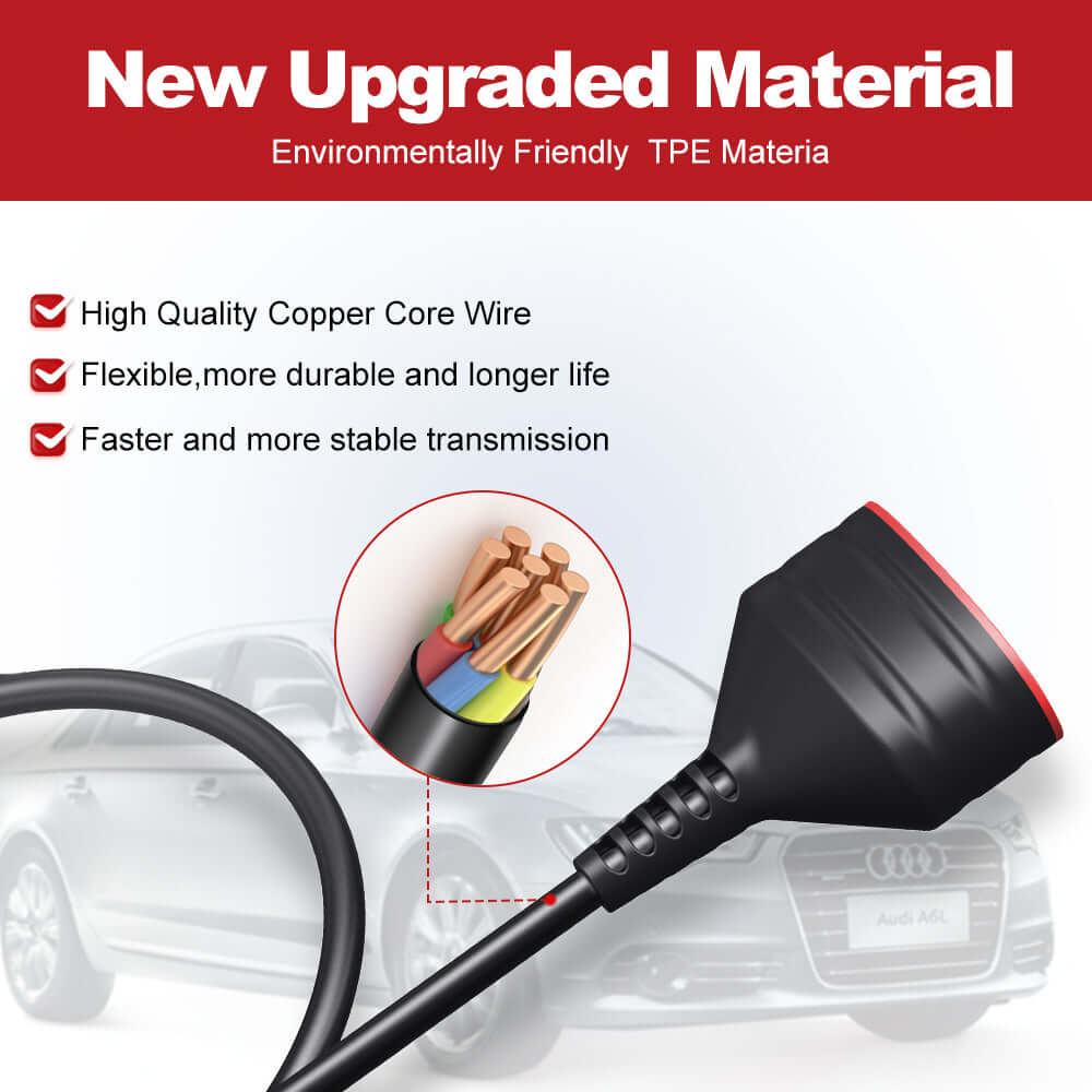 THINKCAR 16 Pin OBD2 Extension Cable for Thinkdiag - 3ft Diagnostic Scanner Tool Connector for Car Repair & ECU Programming | Compatible with ThinkDiag, ThinkTool, Auto Mechanics & DIY Use
