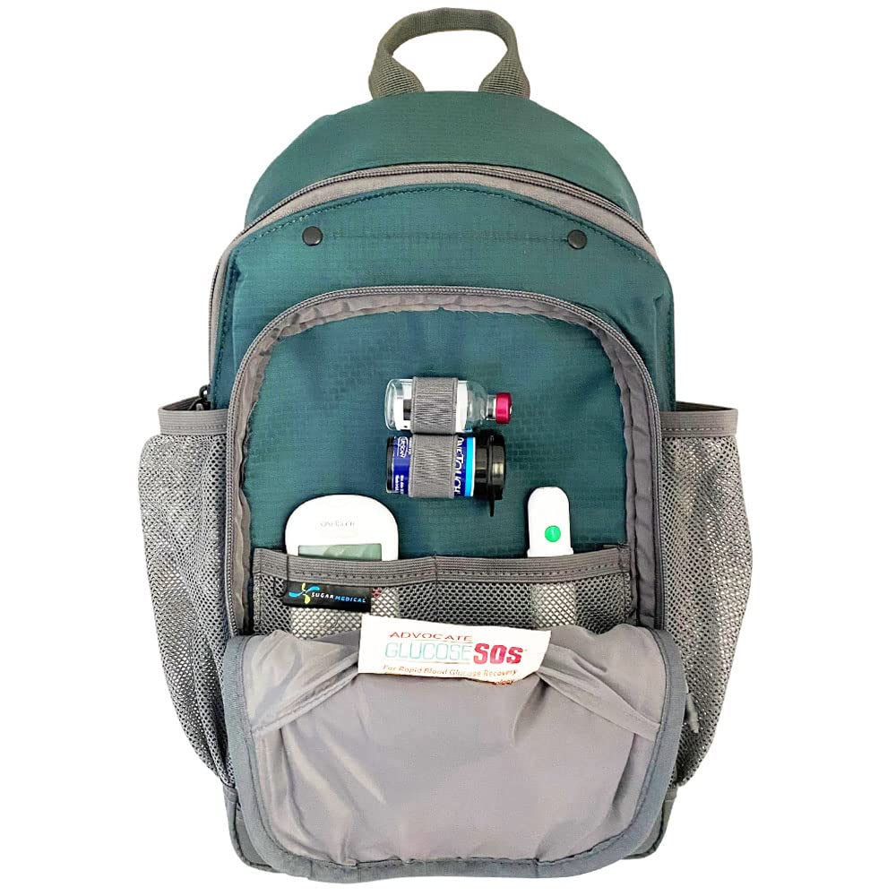 Insulated Diabetes Sling Backpack for Diabetic Supplies | Medical Travel Case with Glucose Meter Storage | Waterproof Diabetic Care Organizer (Storm) - Perfect for Travel, Work & Daily Diabetes Management