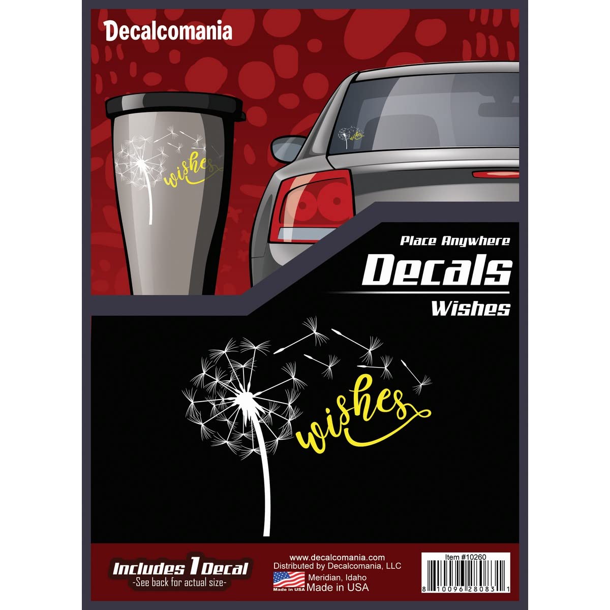 Dandelion Car Window Decals - Waterproof Vinyl Stickers for Cars, Trucks & Home Decor - Motivational Wishes Decalcomania for Auto Glass - Perfect for Gifts, Personalization & Outdoor Decoration