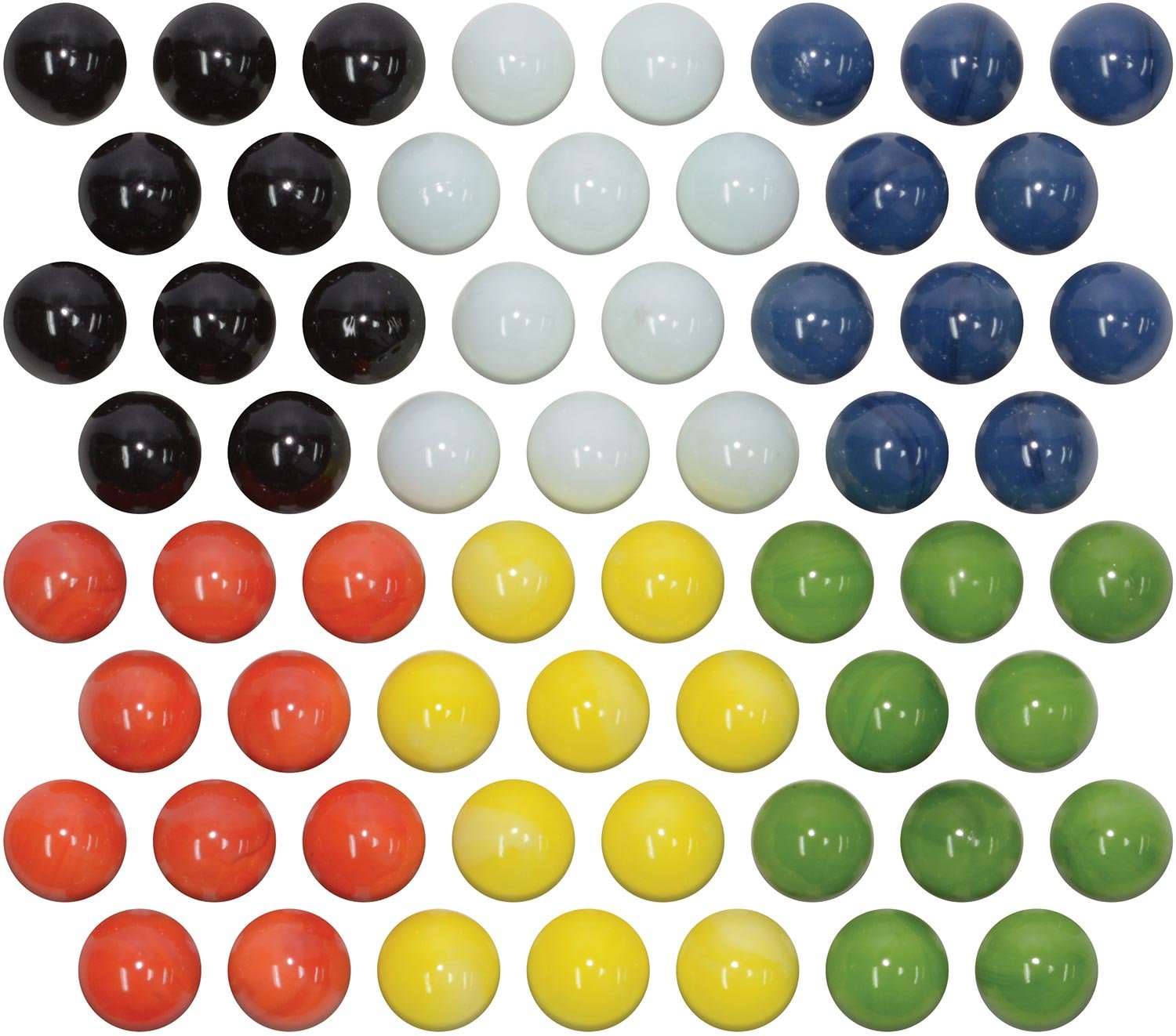 Premium Chinese Checkers Marbles Set - 60 Pieces (10 Each of 6 Vibrant Colors) | USA Made | Perfect for Family Game Nights, Kids' Educational Toys & Strategy Board Games