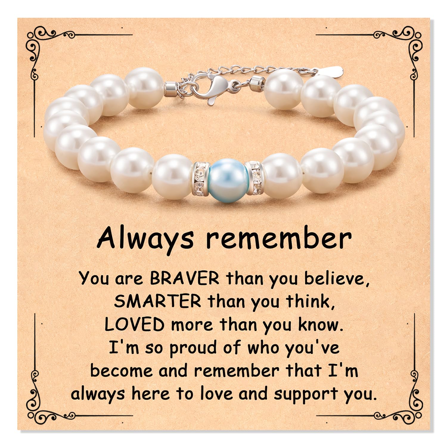 Pearl Bracelet - Encouragement, Birthday & Easter Gift for Women