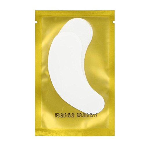 10 Pairs Yellow Eyelash Extension Under Eye Pads - Lash Sticker Wraps for Safe & Easy Makeup Application | Perfect for Salon, Spa & Home Use