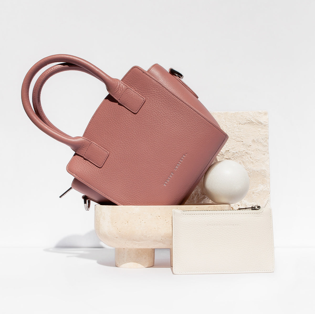 Worst Behind Us Bag in Dusty Rose - Stylish Tote for Work, Travel & Everyday Use
