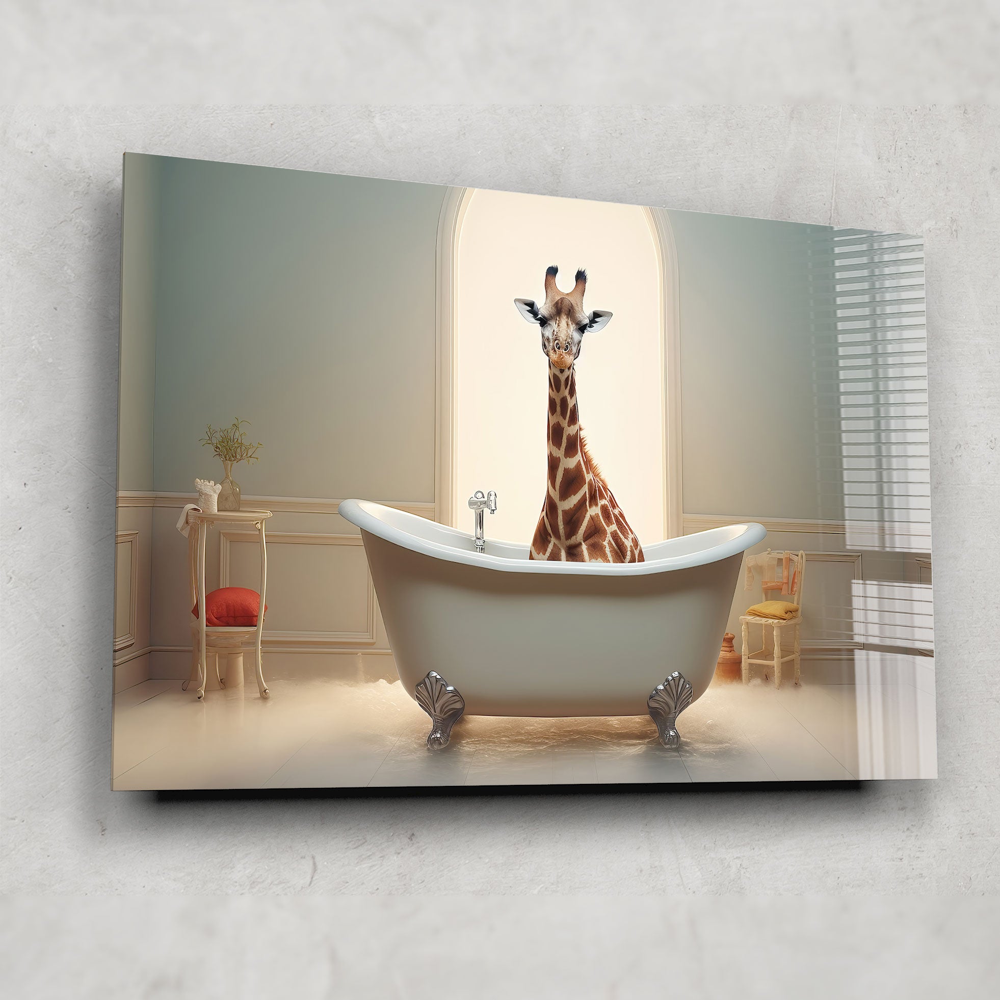 Bathtub Animal Giraffe III - Cute Bath Toy for Kids, Non-Toxic Rubber Giraffe Toy for Bathtime Fun - Perfect for Baby Bath Time, Toddler Play & Sensory Development