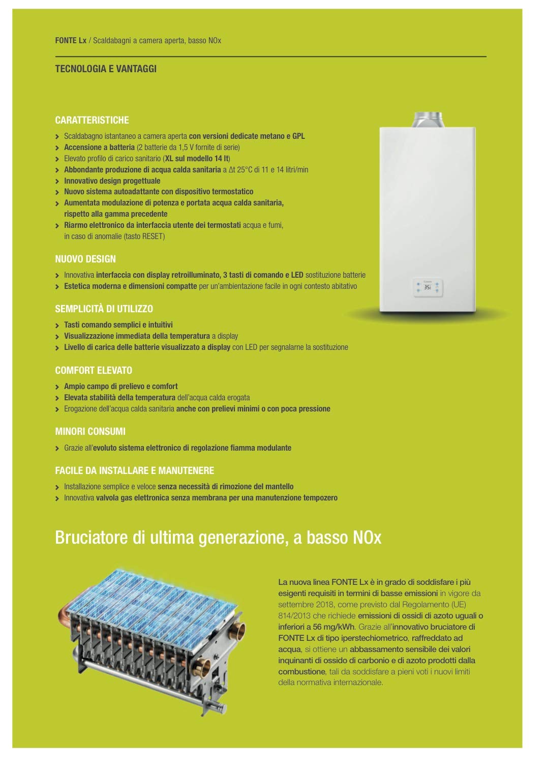 Beretta LX 11 Gas Water Heater - Compact & Efficient for Home Use