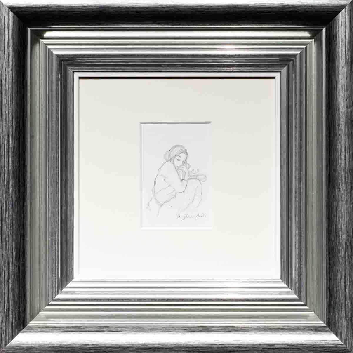 Original Silver Lining Sketch Artwork - Handmade Wall Decor for Home & Office - Perfect for Living Room, Bedroom or Gift Giving