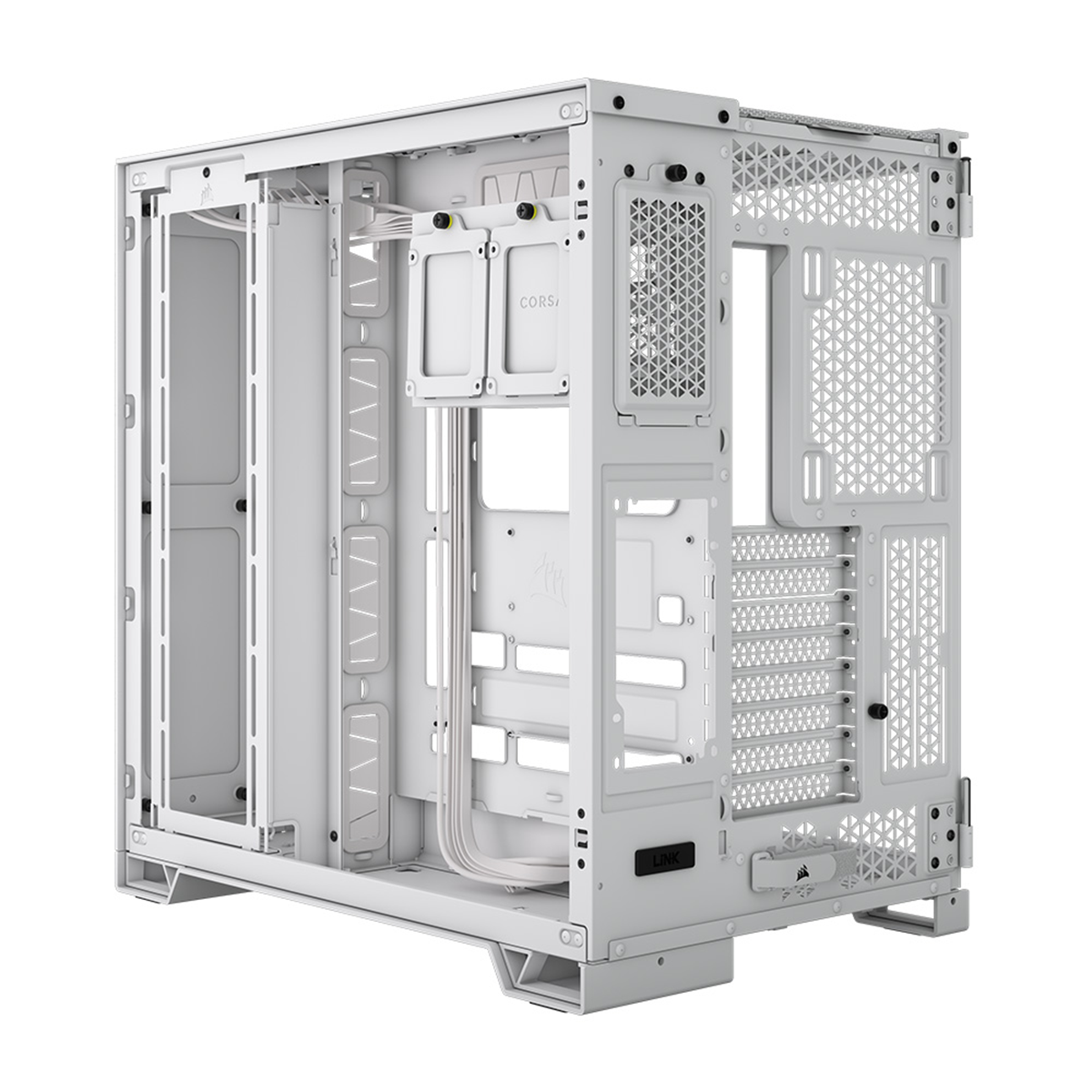 Corsair 6500X Mid Tower PC Case - Tempered Glass Side Panel, White - Perfect for Gaming Rigs & High-Performance Builds