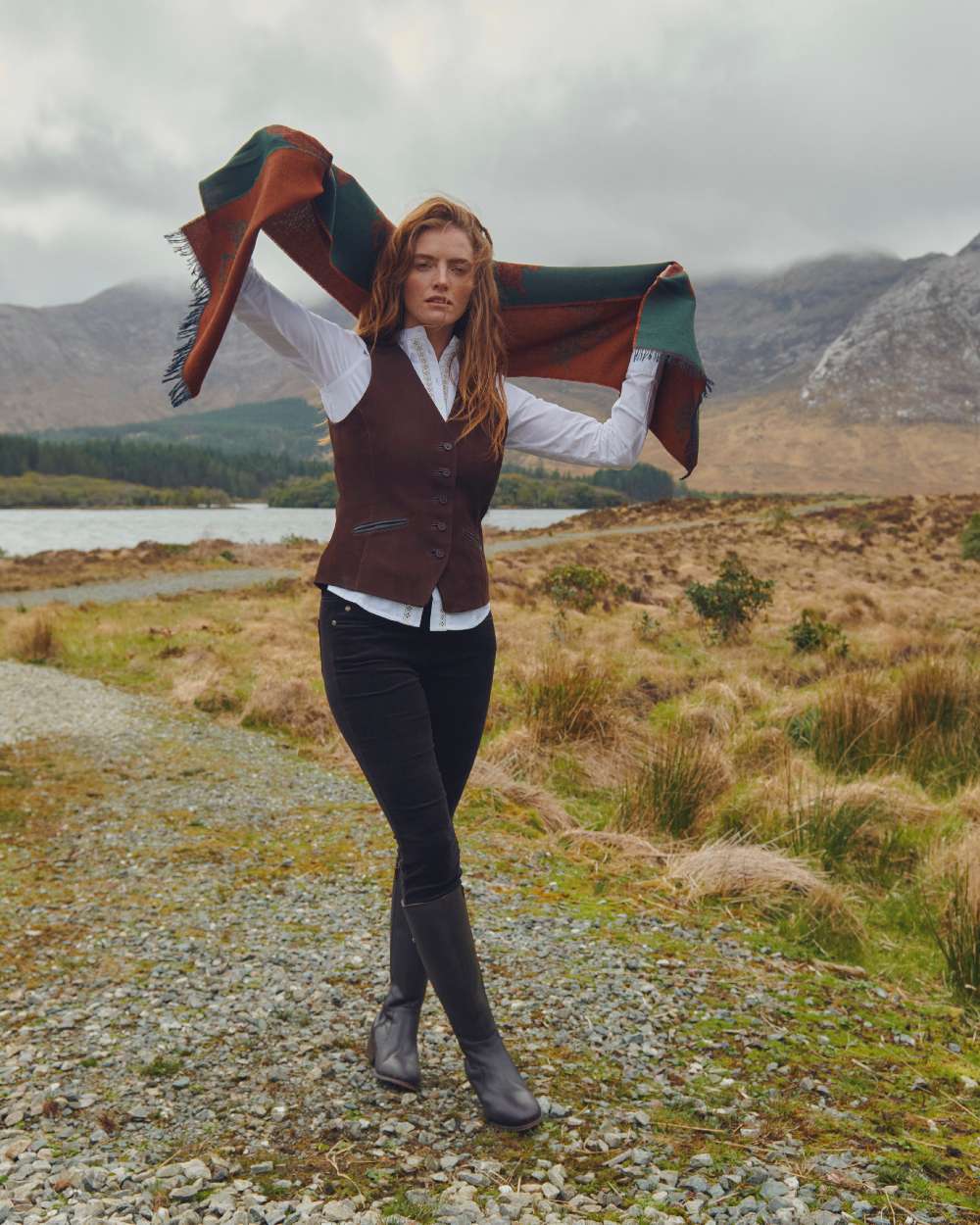 Dubarry Birchdale Wool Stole - Soft Warm Winter Shawl Wrap for Women - Perfect for Outdoor Activities, Travel & Office Wear