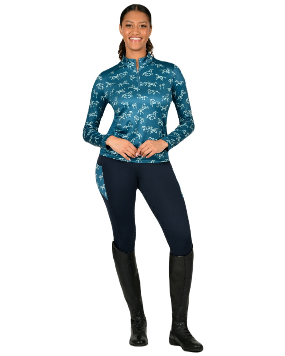 Dublin Women's Autumn Sally Long Sleeve Riding Top - Equestrian Shirt for Horseback Riding & Outdoor Activities | Comfortable & Stylish Riding Apparel