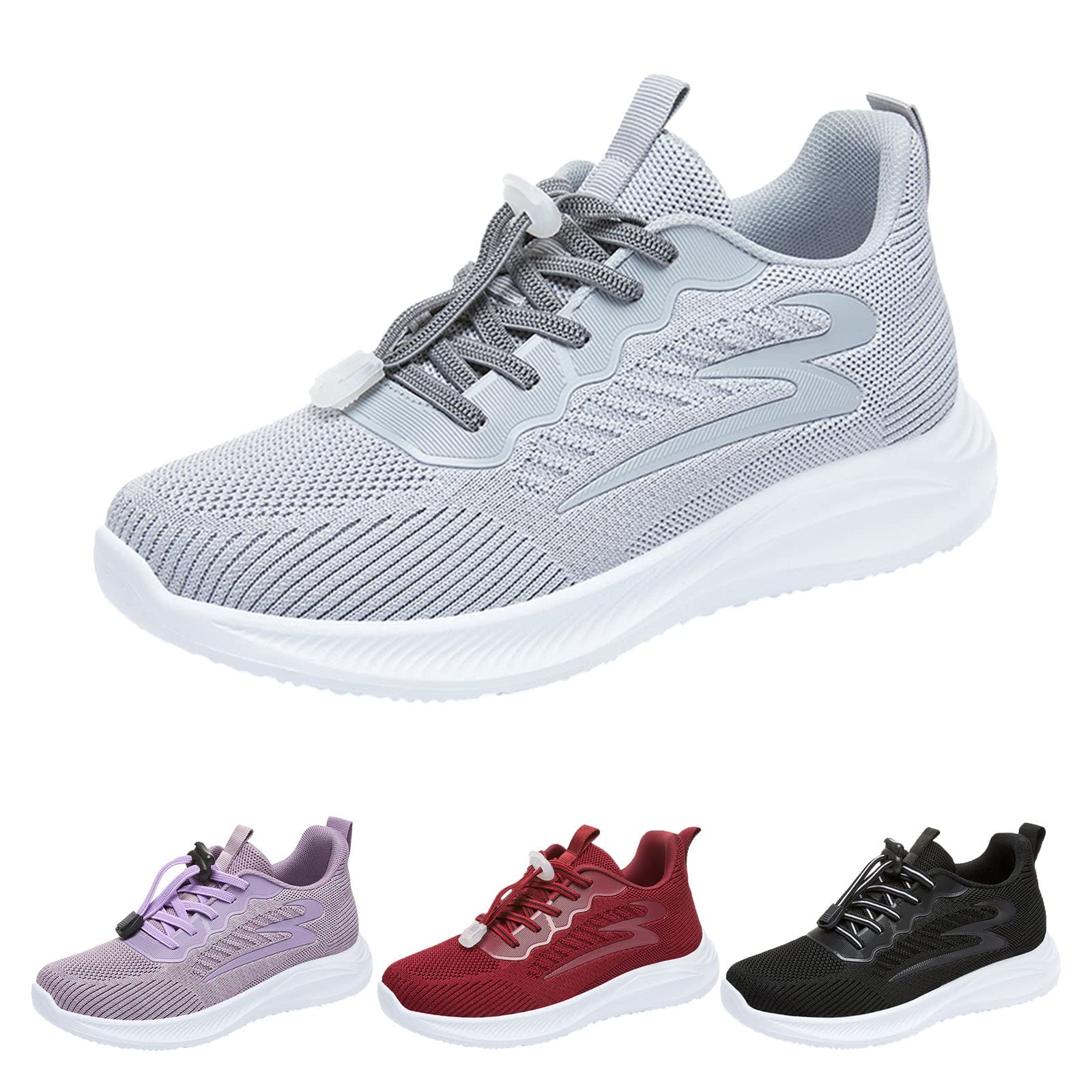 Women's White Retro Hiking Shoes - Lightweight Black Sport Running & Walking Shoes for Women - Perfect for Trekking, Casual Wear & Outdoor Activities