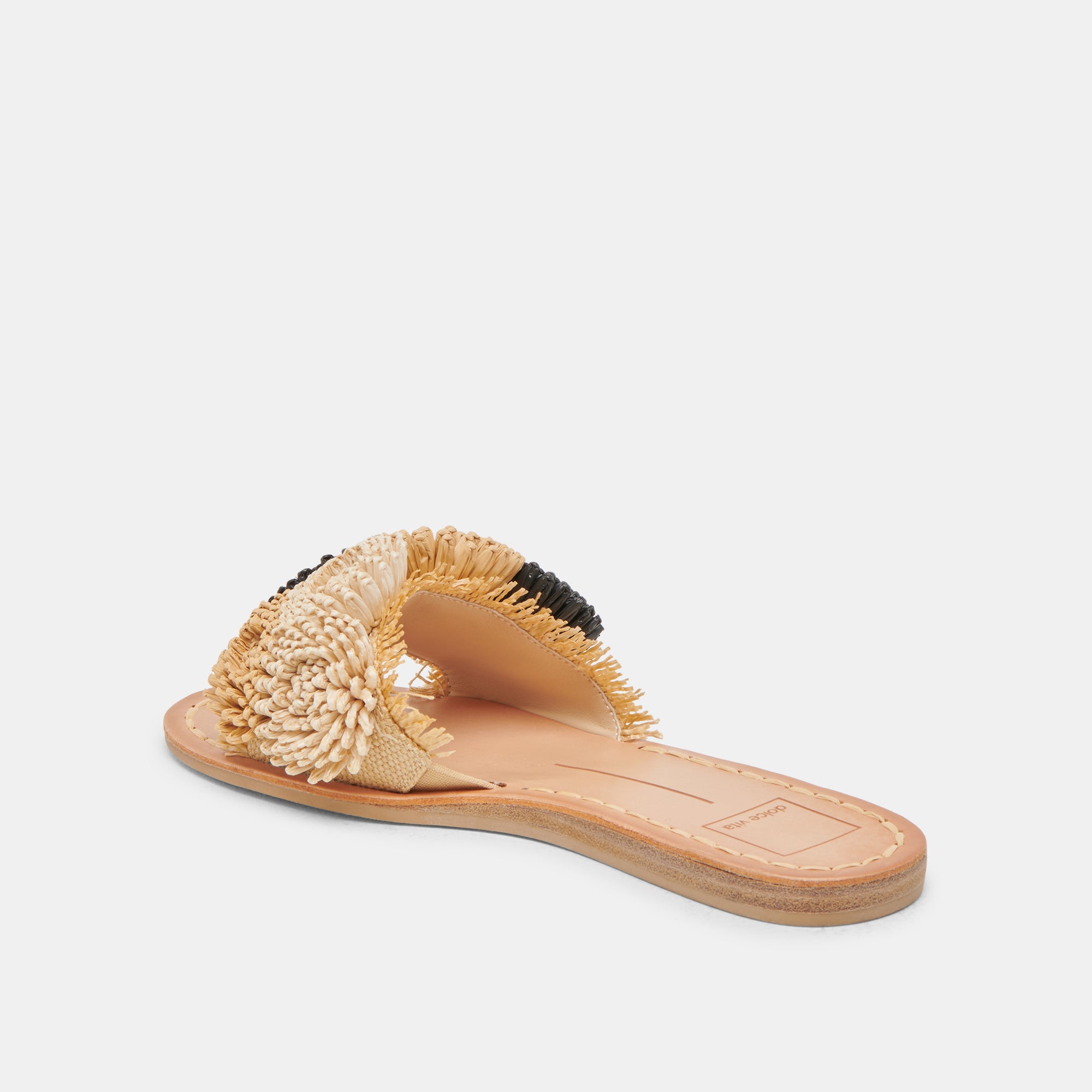 DANELA Women's Black Natural Raffia Sandals - Comfortable & Stylish Summer Beach Shoes for Walking, Travel & Outdoor Activities