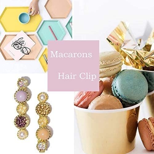 GIRLYZ ATTIRE Acrylic Pearl Hair Clips for Women - Handmade Hair Accessories Set of 4, Elegant Hair Pins & Barrettes for Girls, Wedding, Party & Everyday Fashion