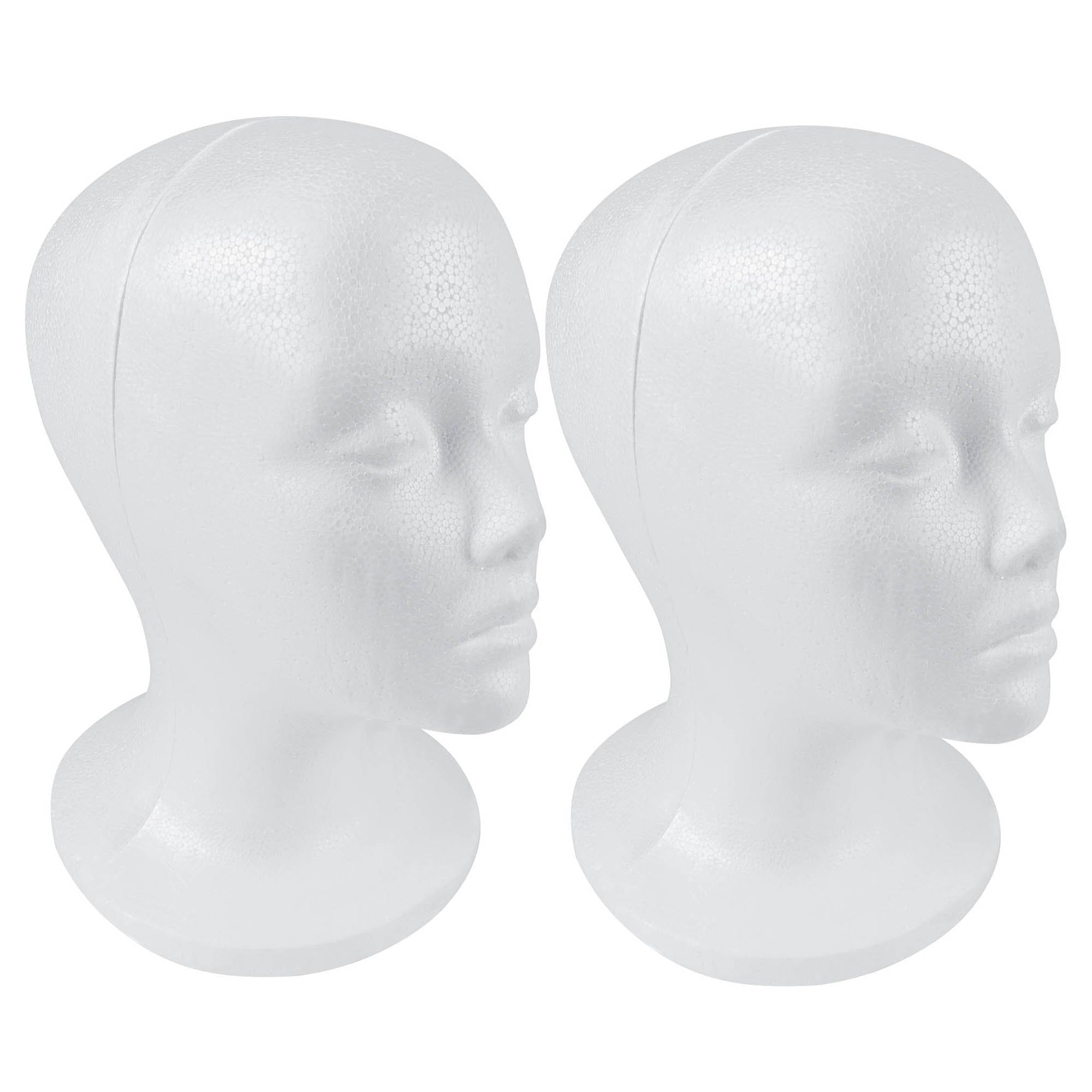 Styrofoam Mannequin Head for Wigs & Hats - Adjustable Stand for Hairstyling, Cosmetology & Salon Display - Perfect for Wig Making, Hat Display & Beauty Training