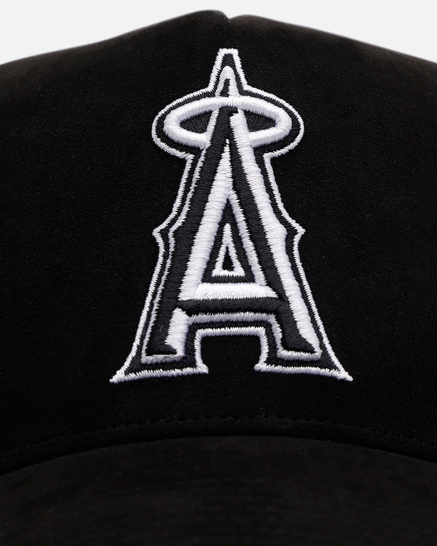 47 Brand Los Angeles Angels Ultrasuede 47 MVP Strapback Hat - Black & White Adjustable Snapback for Baseball Fans & Sports Enthusiasts - Perfect for Games, Tailgating & Casual Wear