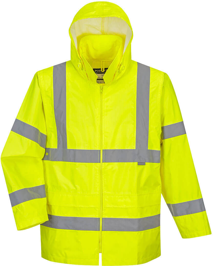 High Visibility Rain Jacket for Traffic Safety - Waterproof Reflective Work Jacket for Construction, Cycling & Outdoor Activities