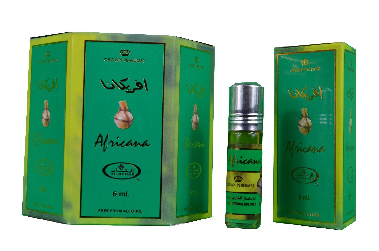 Genuine Al-Rehab Africana Perfume Oil Set - 6 x 6ml Bottles | Long-Lasting Arabian Fragrance for Women & Men | Perfect for Daily Wear, Special Occasions & Gift Giving