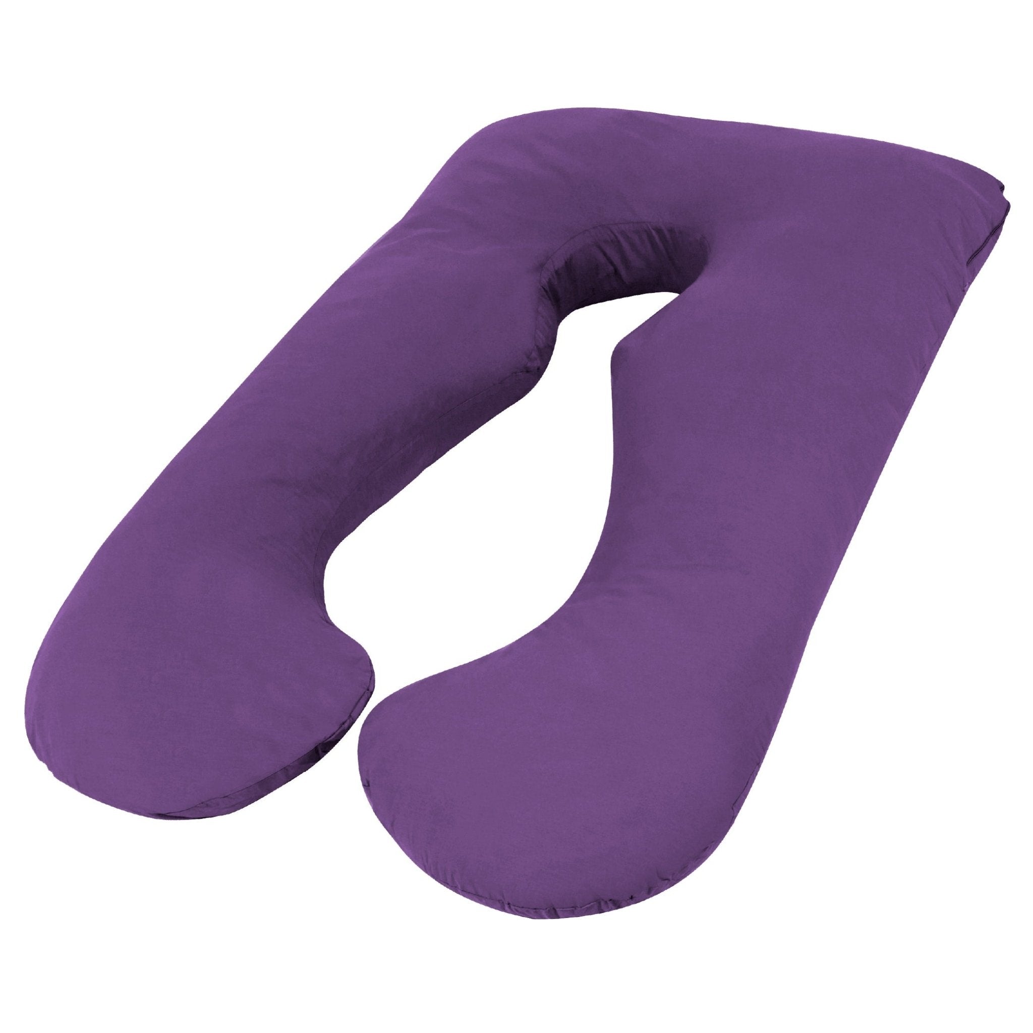 Australian Made Maternity Body Pillow with Removable Pillowcase - Purple | Pregnancy Support Pillow for Side Sleeping, Back Pain Relief & Comfort