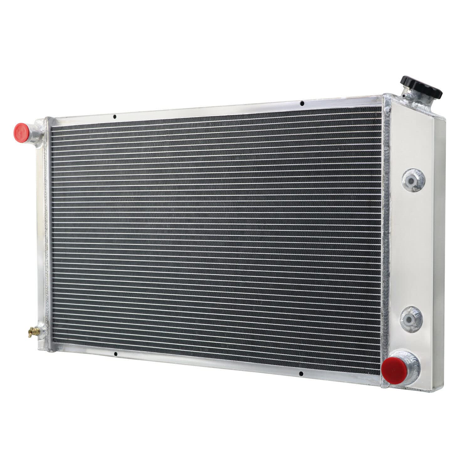 High-Performance 3-Row Aluminum Radiator for 1970-1981 Pontiac Firebird/Trans Am (3.8L-6.6L L6/V8) - Includes Electric Fan Shroud & Thermostat Kit - Perfect for Engine Cooling & Restoration Projects (Fits 1971-1980 Models)