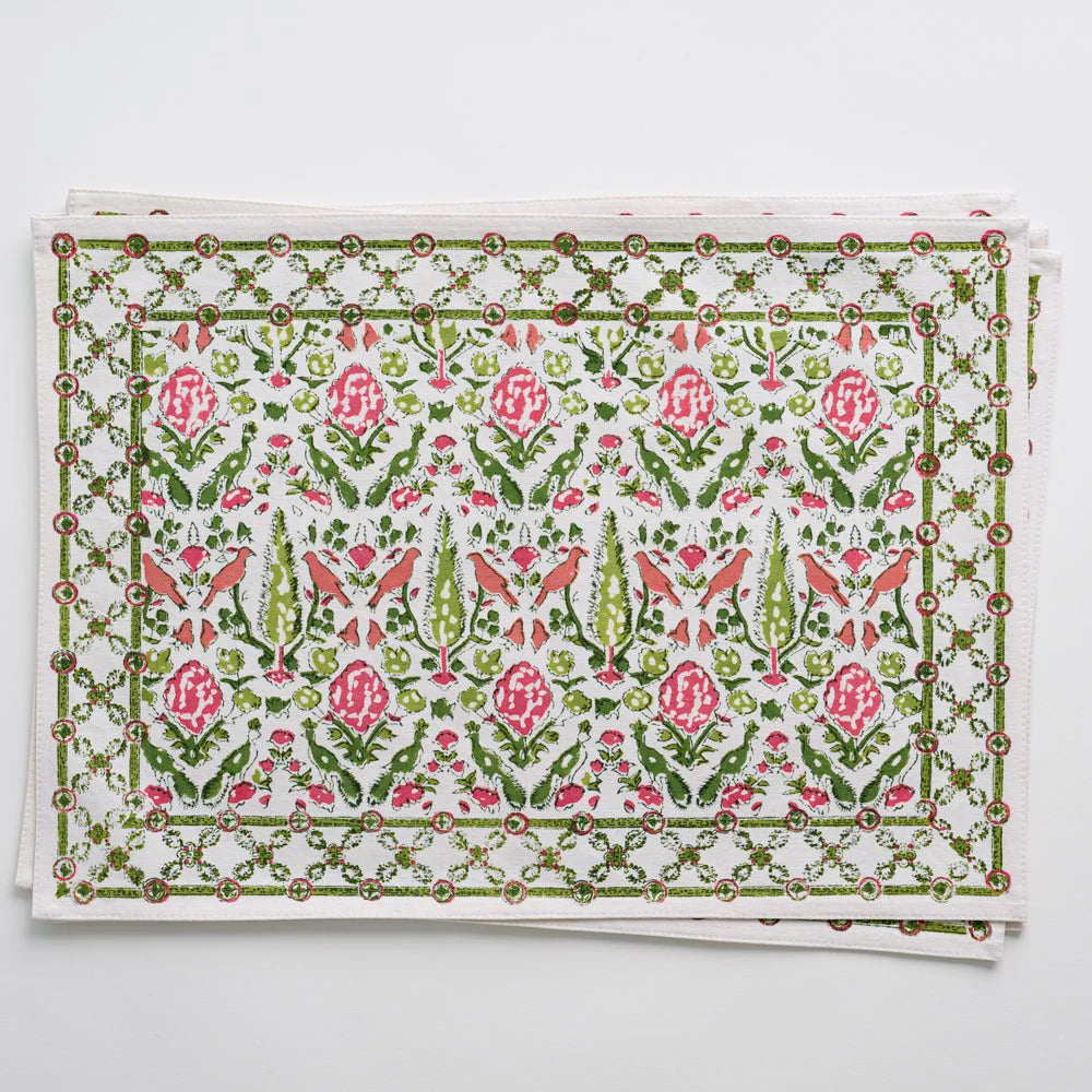 Dove & Cypress Pink and Green Collection - Elegant Home Decor for Living Room, Bedroom, and Office Spaces
