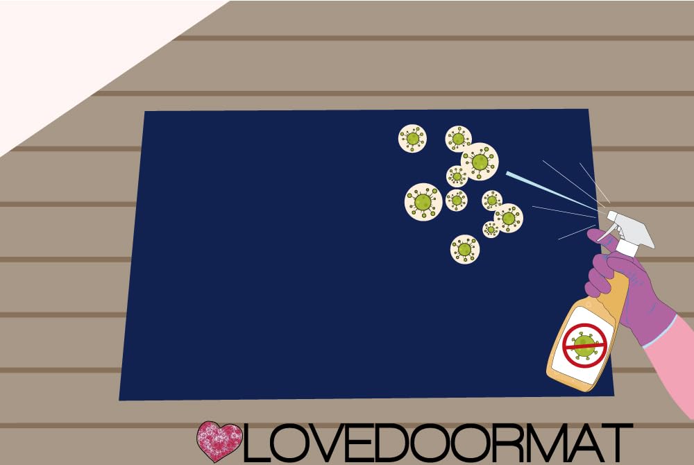 Customized Felt Doormat with Non-Slip Rubber Backing - Handmade in Italy - Washable & Durable - Personalized Welcome Mat for Home & Office Entrance - Perfect Gift for Housewarming & Holidays
