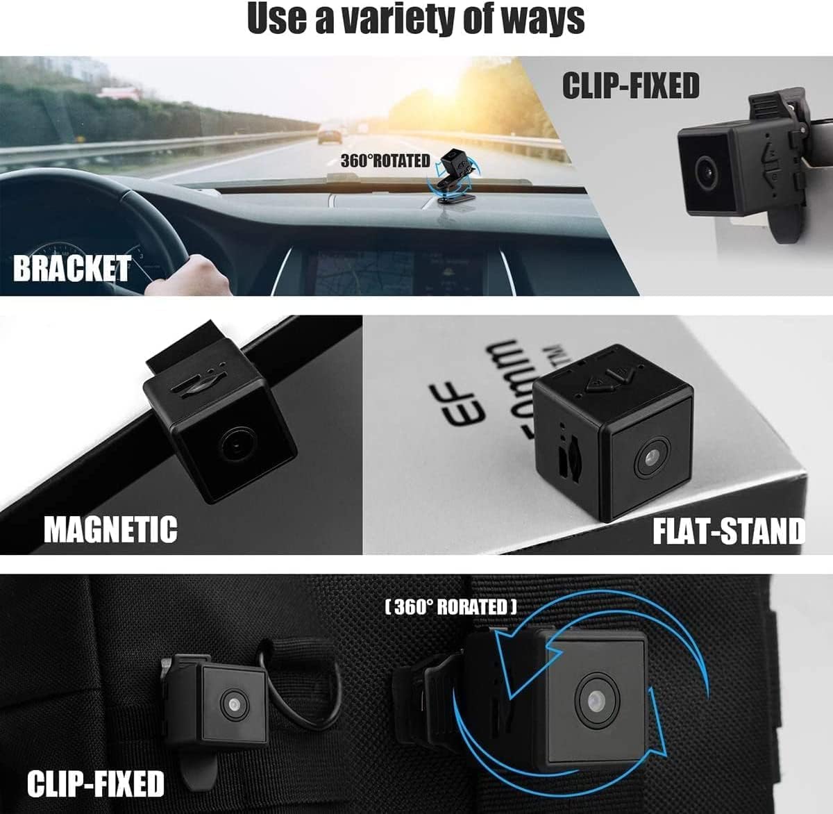 Mini Wireless Hidden Camera with Motion Detection & Night Vision - Portable Nanny Cam for Home Security, Pet Monitoring (No WiFi Needed) - Ideal for Indoor Surveillance, Baby & Elderly Care, Pet Watching