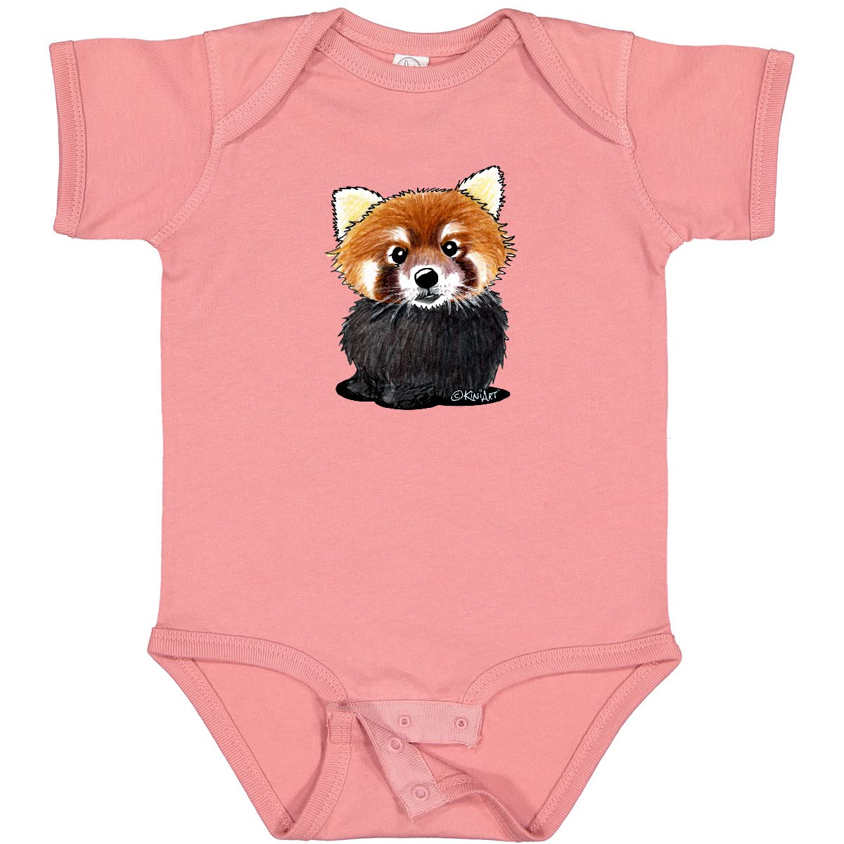 Inktastic KiniArt Red Panda Baby Bodysuit - Cute Animal Print Onesie for Infants & Toddlers - Perfect for Playdates, Photo Shoots & Everyday Wear