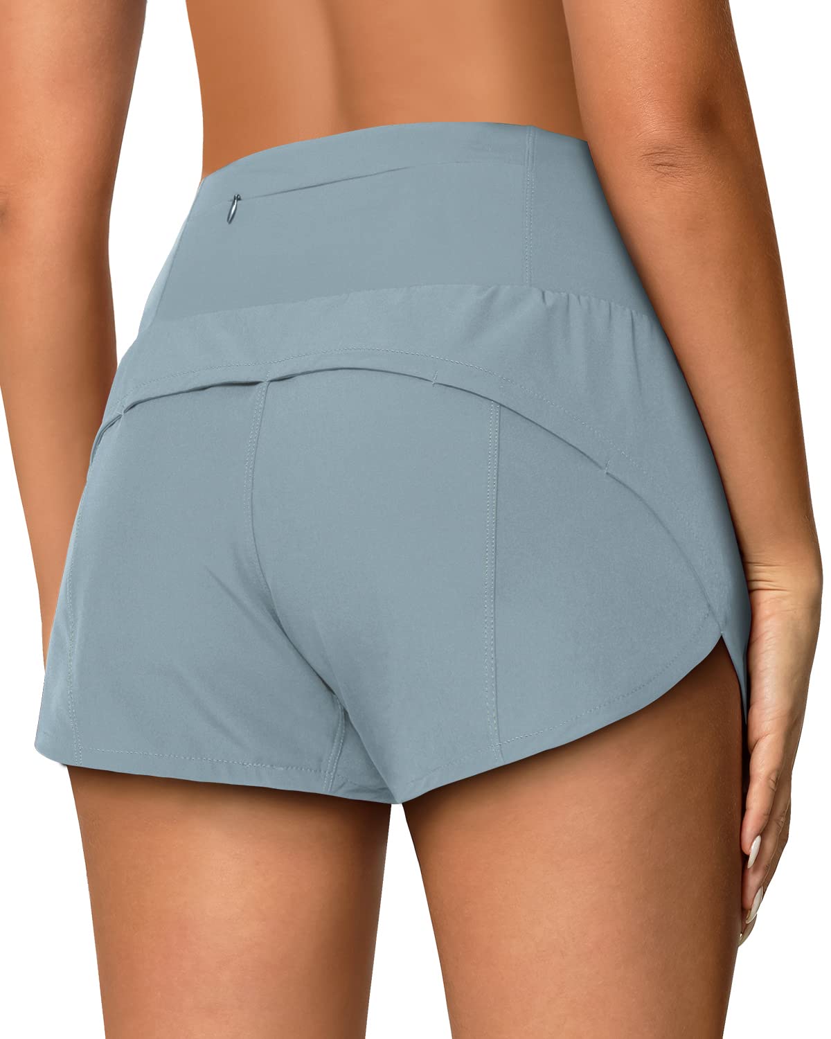 High Waisted Athletic Shorts for Women - Quick Dry Workout Running Shorts with Mesh Liner & Zipper Pockets | Yoga, Gym, Jogging & Outdoor Sports