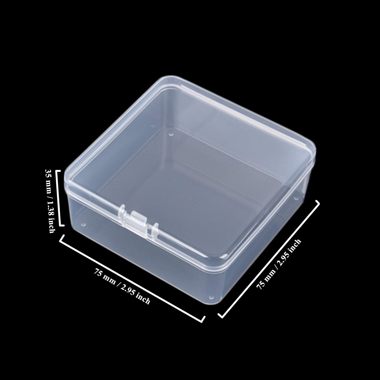 17-Piece Clear Plastic Storage Box Set with Hinged Lids - 2.95