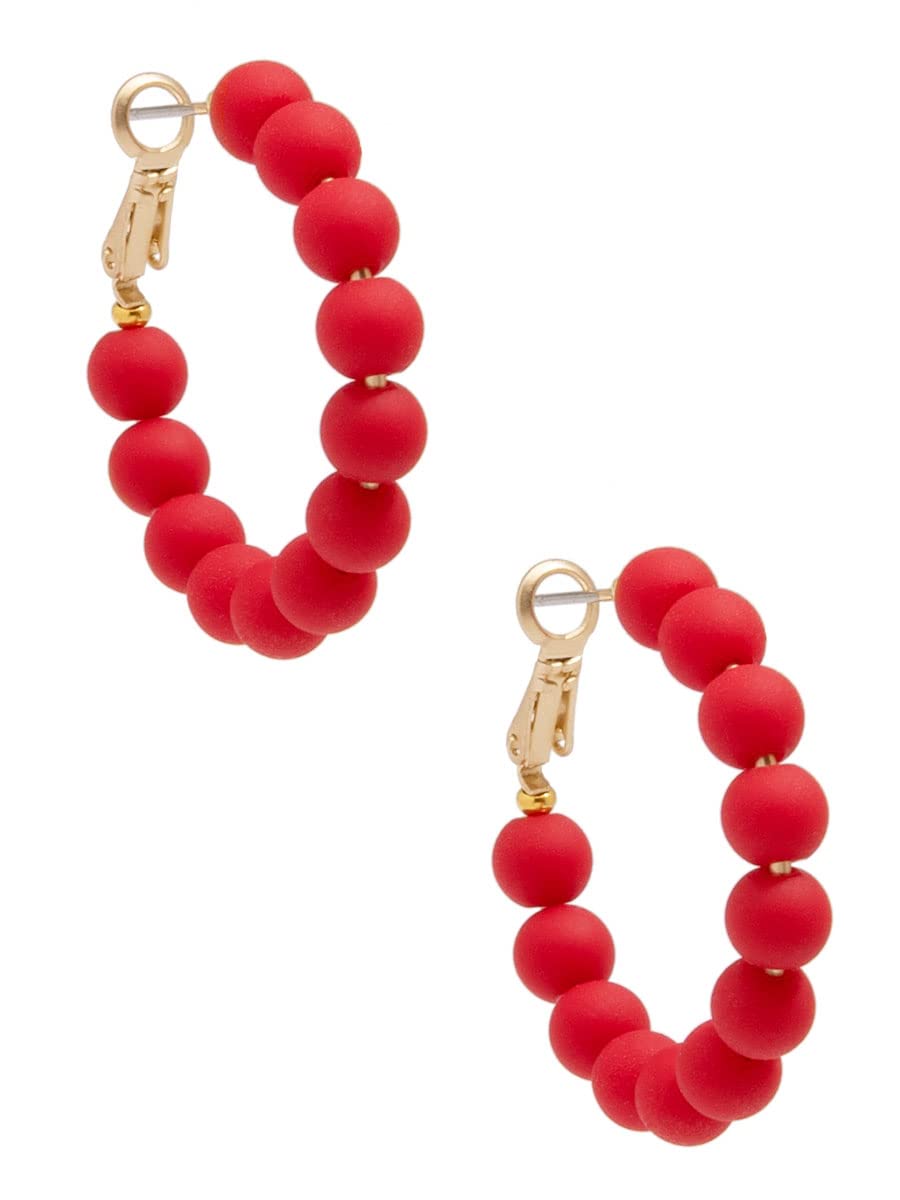 Bohemian Beaded Hoop Earrings for Women - Stylish Round Circle Dangle Fashion Jewelry - Perfect for Parties, Weddings & Everyday Wear