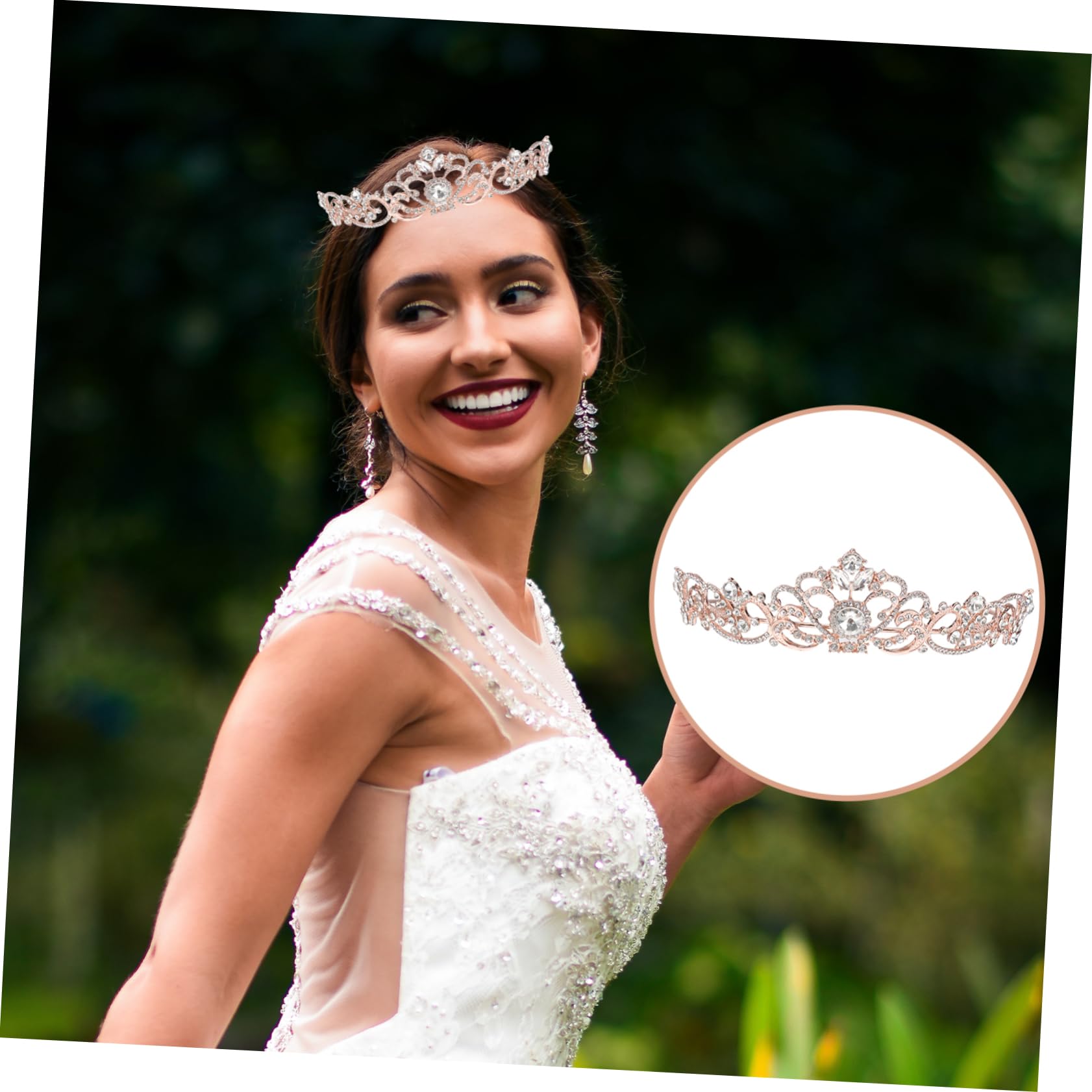 FRCOLOR 2-Piece Rhinestone Headband Set - Crystal Tiara Crown for Women & Girls, Bridal Wedding Headpiece Accessories - Perfect for Bridal Showers, Prom, Pageants, and Special Occasions
