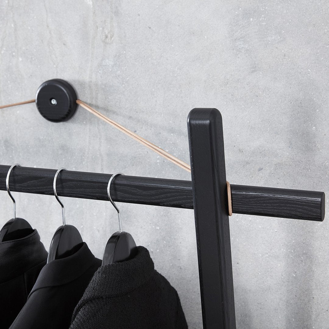 Lasse Sortkjaer Clothes Rack - Andersen Style Wooden Coat Stand with Hooks | Perfect for Bedroom, Entryway & Closet Organization