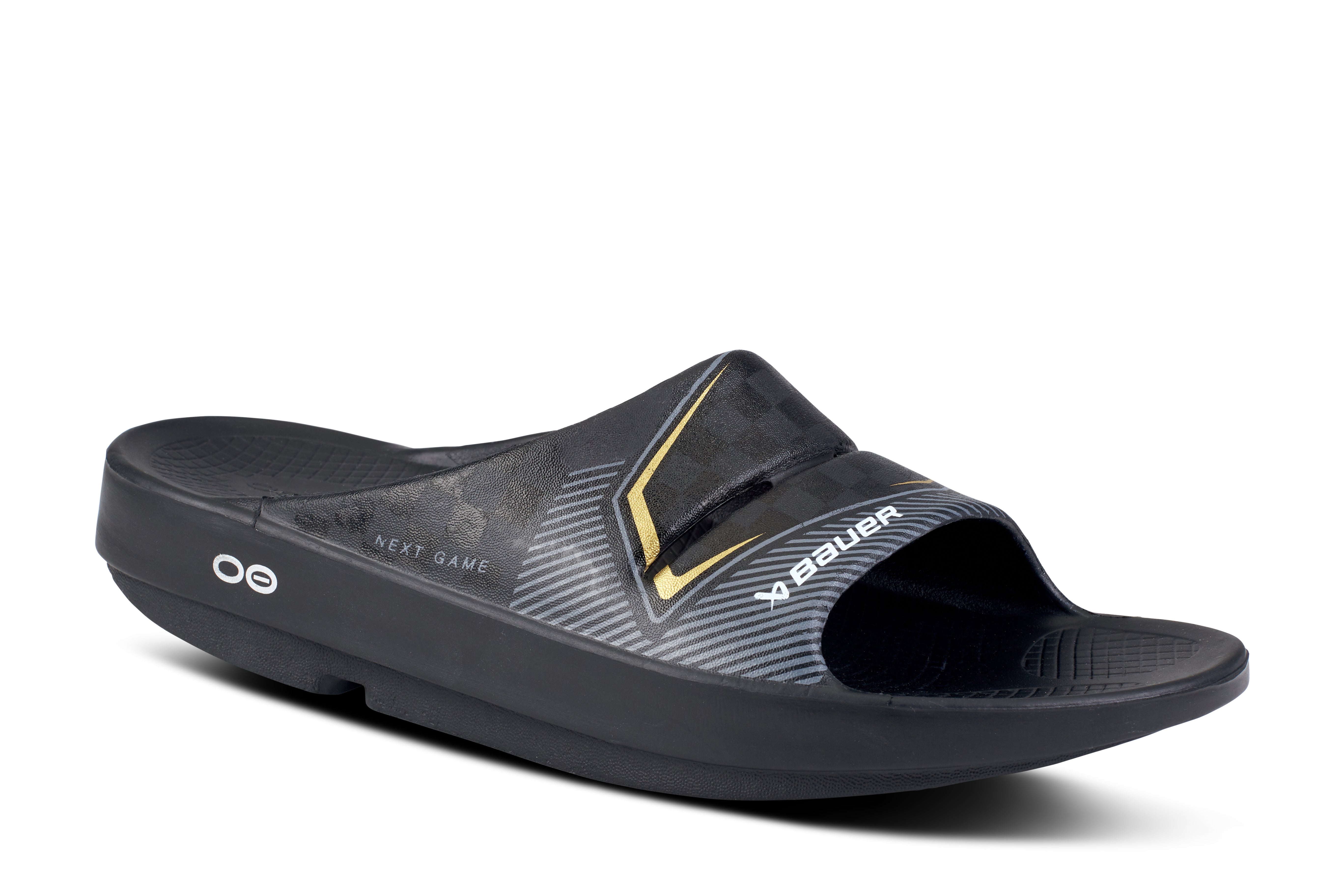 Bauer OOFOS Bartlett Senior Recovery Slides - Comfortable Arch Support Sandals for Men & Women - Perfect for Post-Workout, Relaxation & Everyday Wear