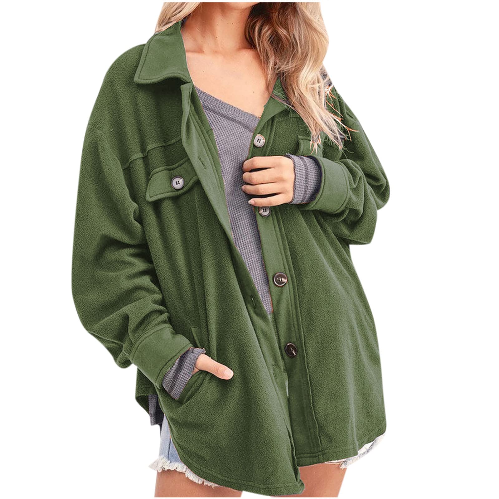 Women's Winter Long Sleeve Button-Down Cardigan Blouse - Elegant Knit Coat for Fall & Winter - Perfect for Office, Date Night & Casual Outings