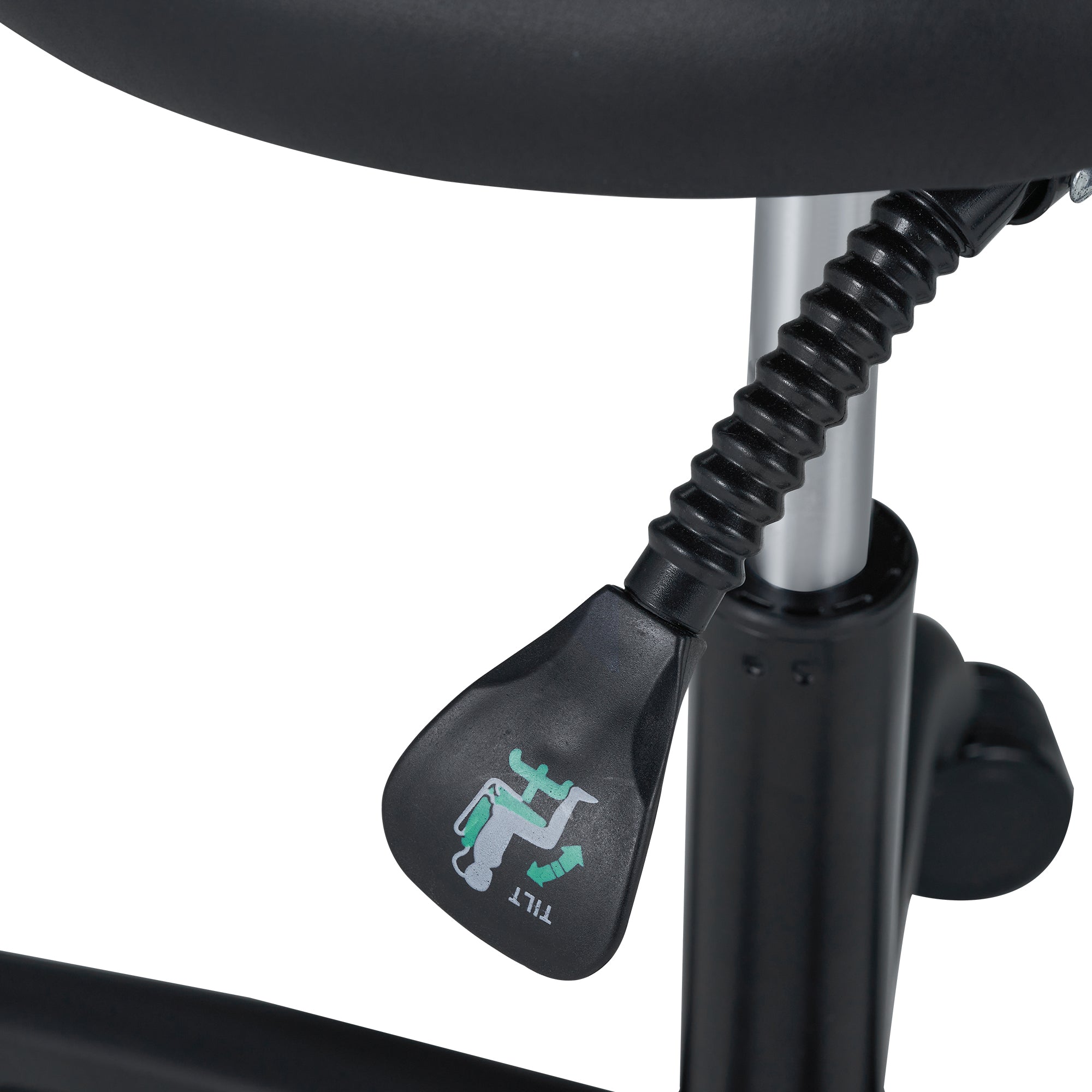 Ergonomic Saddle Stool with Adjustable Height & Tilt - Hydraulic Swivel Rolling Massage Stool for Posture Correction | Split Seat Design with Backrest | Black & Gray Options | Perfect for Massage Therapists, Chiropractors & Office Workers