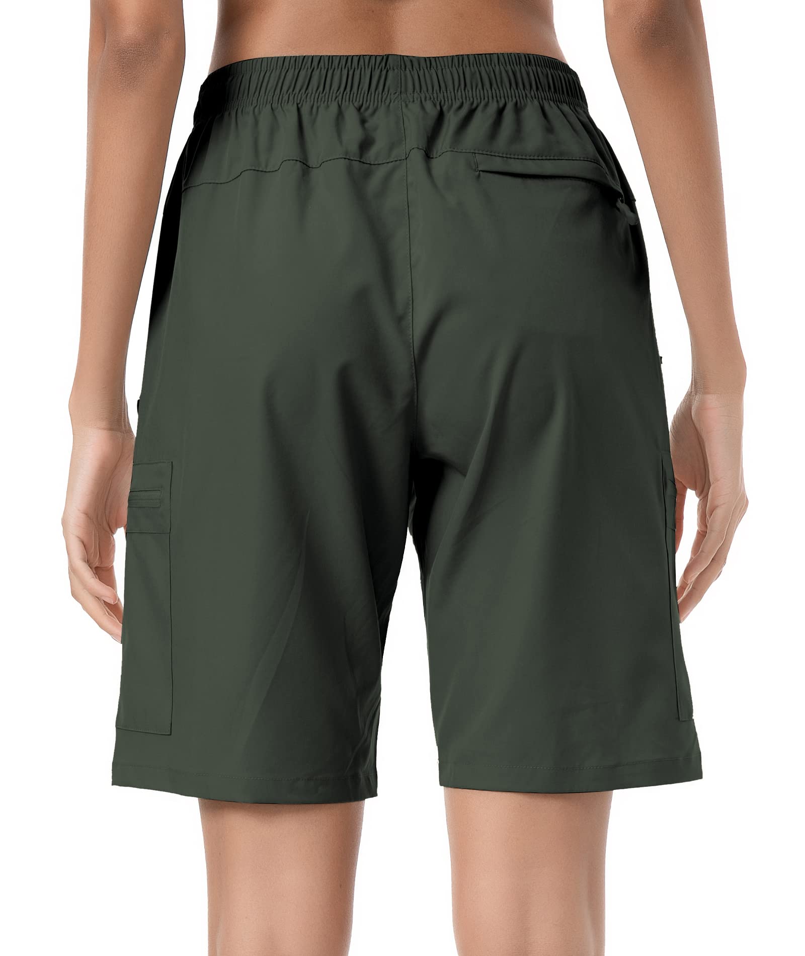 CT-Tebrun Women's Lightweight Hiking Cargo Shorts - Quick Dry, Breathable Summer Athletic Shorts with Pockets for Travel, Golf & Outdoor Activities