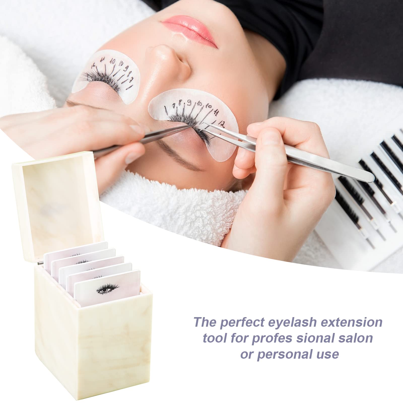 5-Layer Acrylic Eyelash Storage Box with Dust Cover - Professional Lash Extension Organizer for Makeup Artists & Salon Use - Perfect for Eyelash Extensions, False Lashes & Beauty Tools Storage