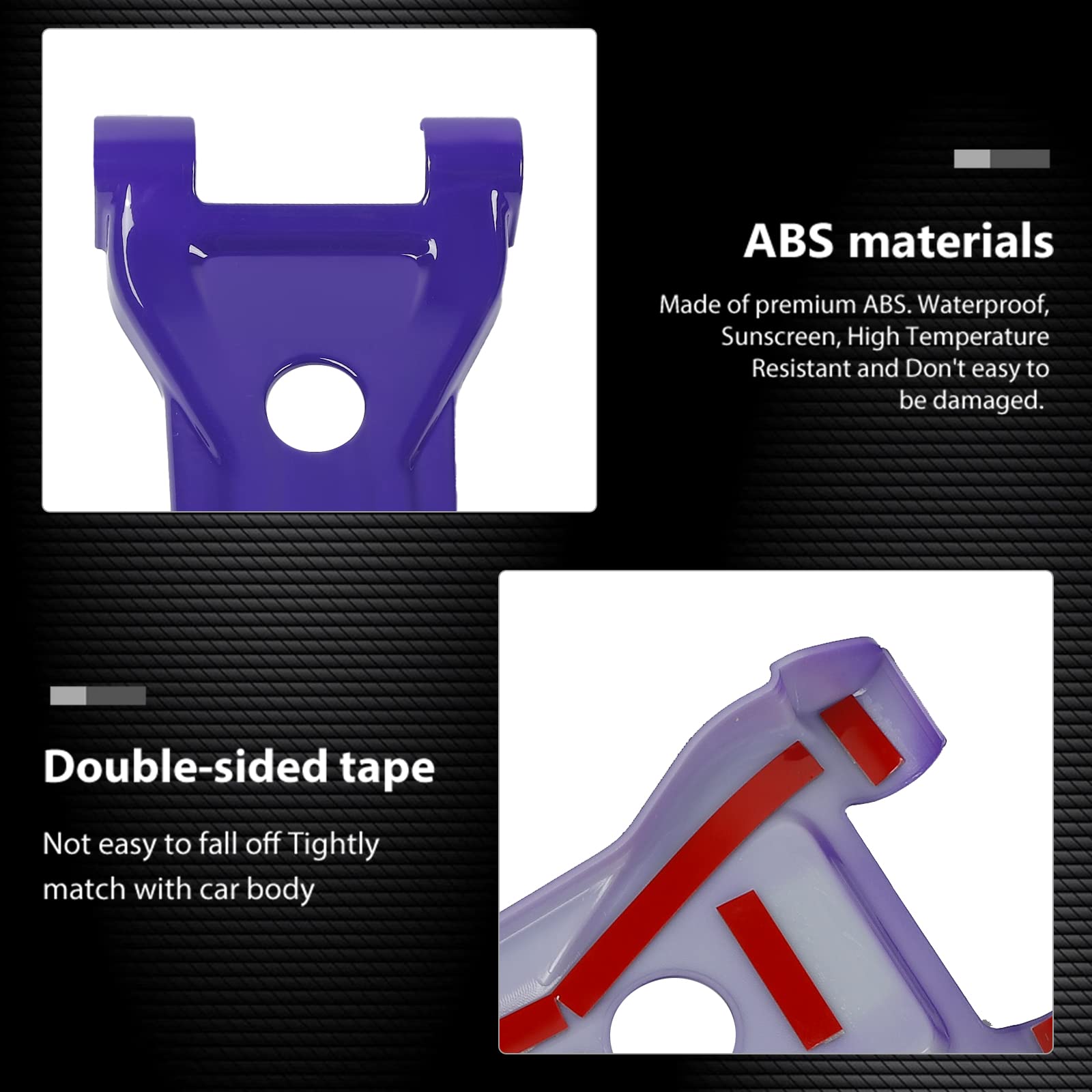 Hoolcar Purple Engine Hood Hinge Cover for 2018-2021 Jeep Wrangler JL JLU & Gladiator JT - Exterior Decoration Accessories | Off-Road & Car Show Customization Upgrade