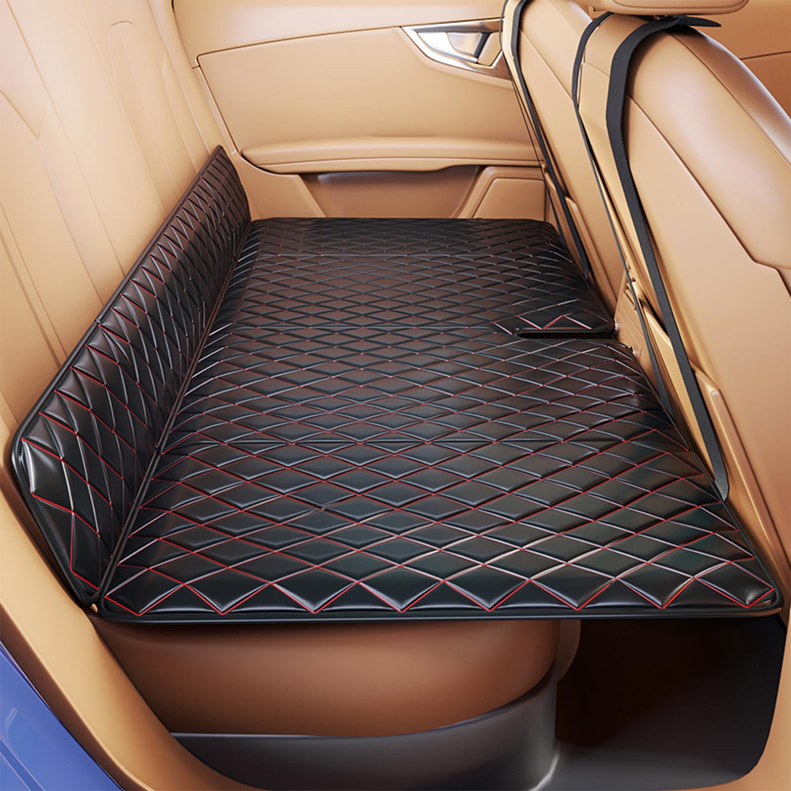 Non-Inflatable Car Bed Mattress - Foldable Portable Back Seat Bed for Travel & Camping (49.8