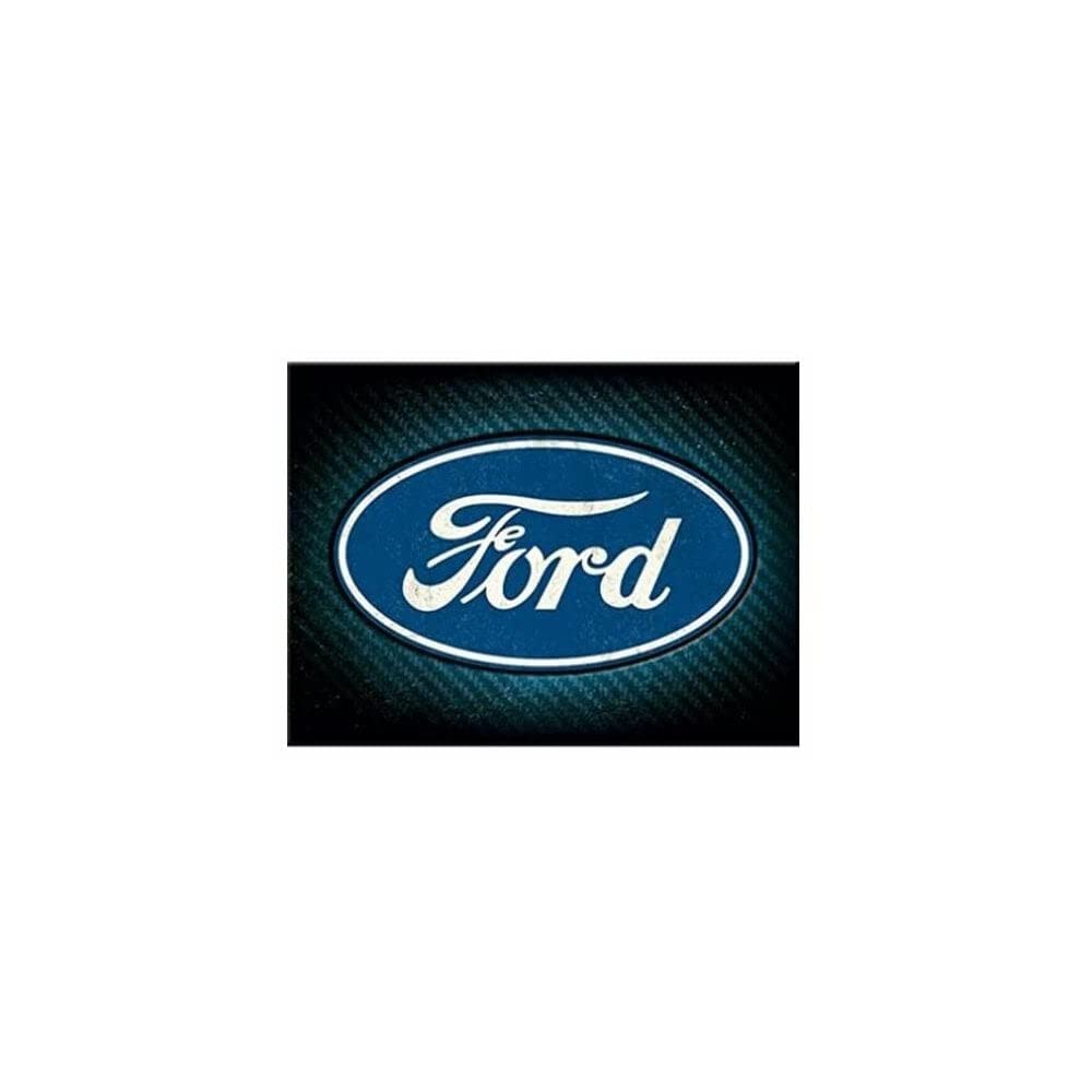 Vintage Ford Logo Blue Car Magnet - 6 x 8 cm Retro Metal Sign for Notice Boards, Office Decor, Car Accessories | Perfect Gift for Ford Enthusiasts & Automotive Fans | Fridge, Garage, Workshop Decoration