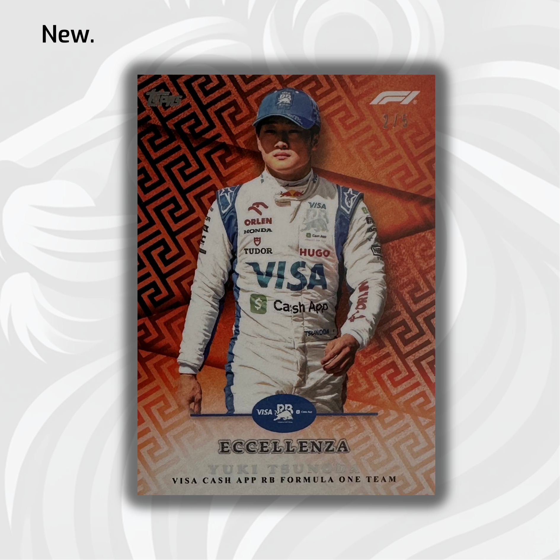 2024 Topps Eccellenza F1 Yuki Tsunoda Orange Driver Card - Perfect for F1 Collectors, Racing Fans & Sports Memorabilia Enthusiasts