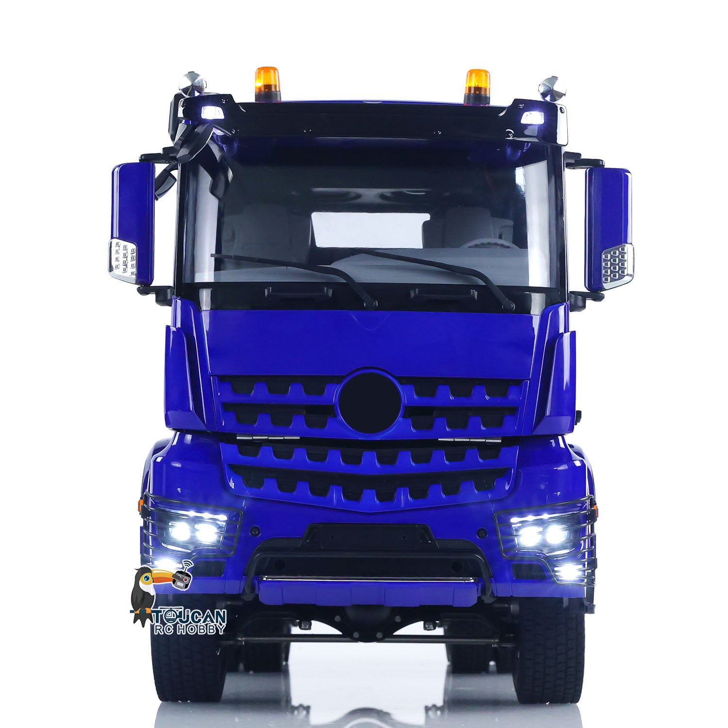 1/14 Scale 6x6 RC Tractor Truck Model - 10CH Radio Controlled, 2-Speed Brush Motor ESC, No Lock Differential Axle - Off-Road Adventure & Construction Site Play