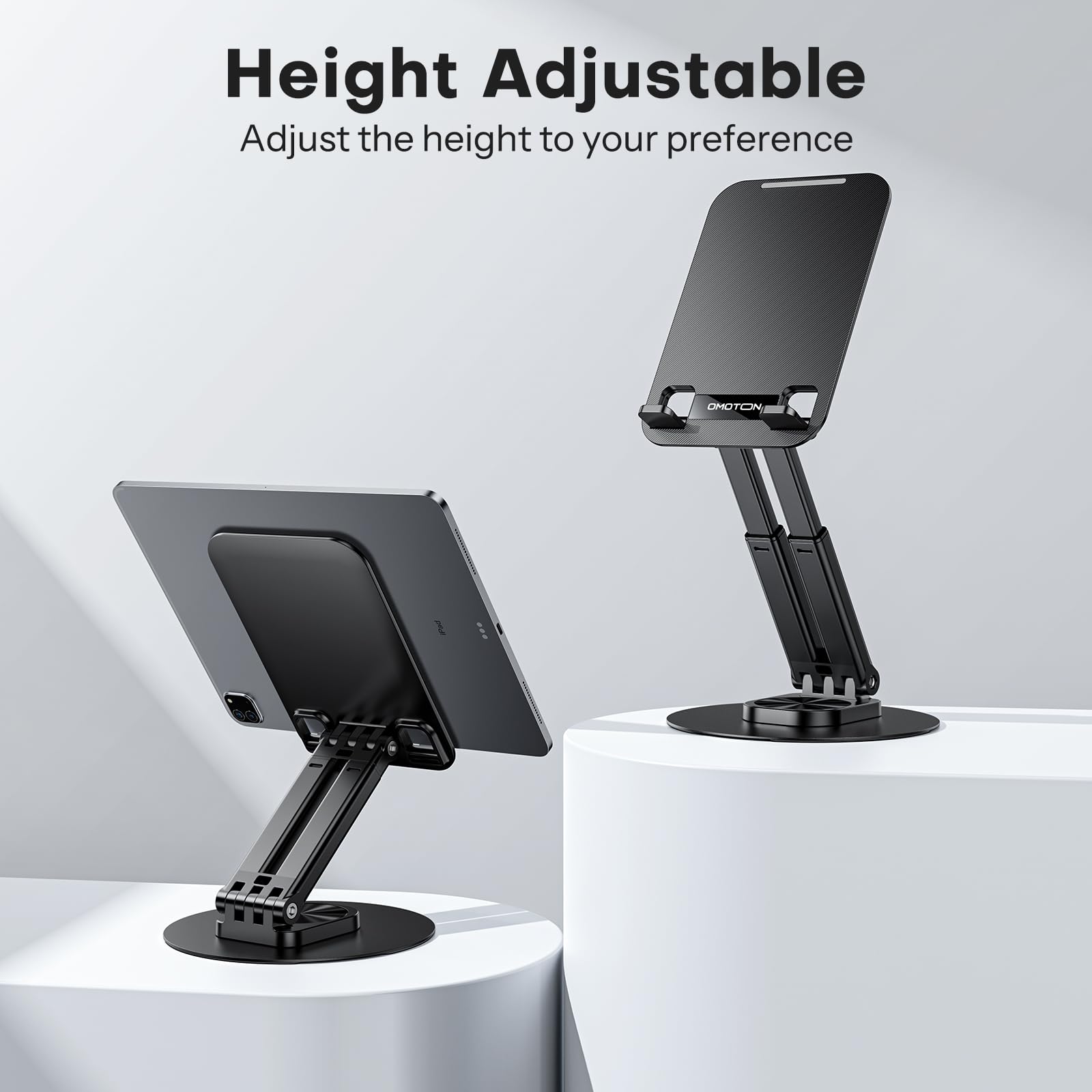 OMOTON Adjustable Tablet Stand Holder for iPad Pro 11/10.2/13/Air/Mini, Kindle & 4-15.6