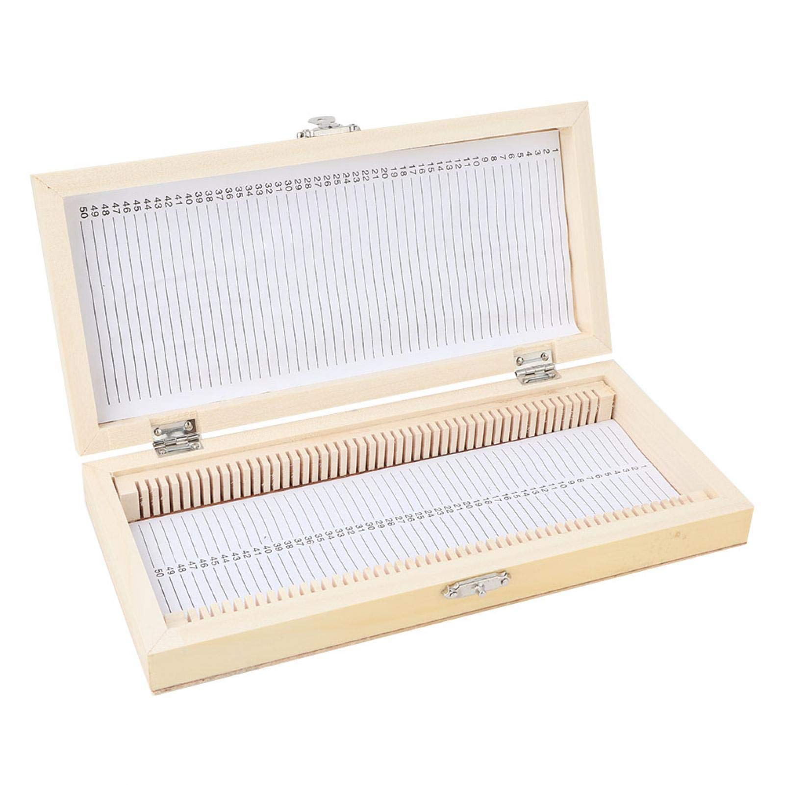 Premium Solid Wood Microscope Slide Box - Durable Storage for Prepared Slides | Ideal for Students, Teachers & Lab Use in Schools & Laboratories