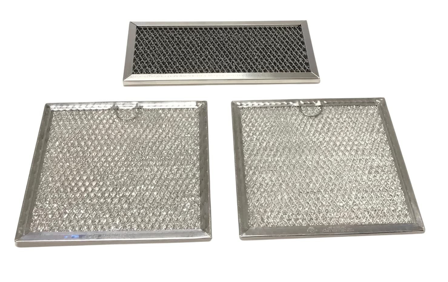 GE Microwave Grease & Charcoal Filter Replacement Kit - Compatible with JVM1950SR1SS, PNM1971SR1SS, PVM1970DR1BB Models - Perfect for Kitchen Maintenance & Odor Removal