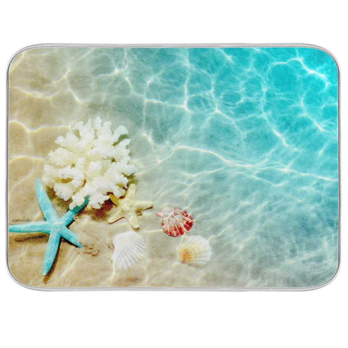 Microfiber Dish Drying Mat - Reversible Sink Mat 16x18
