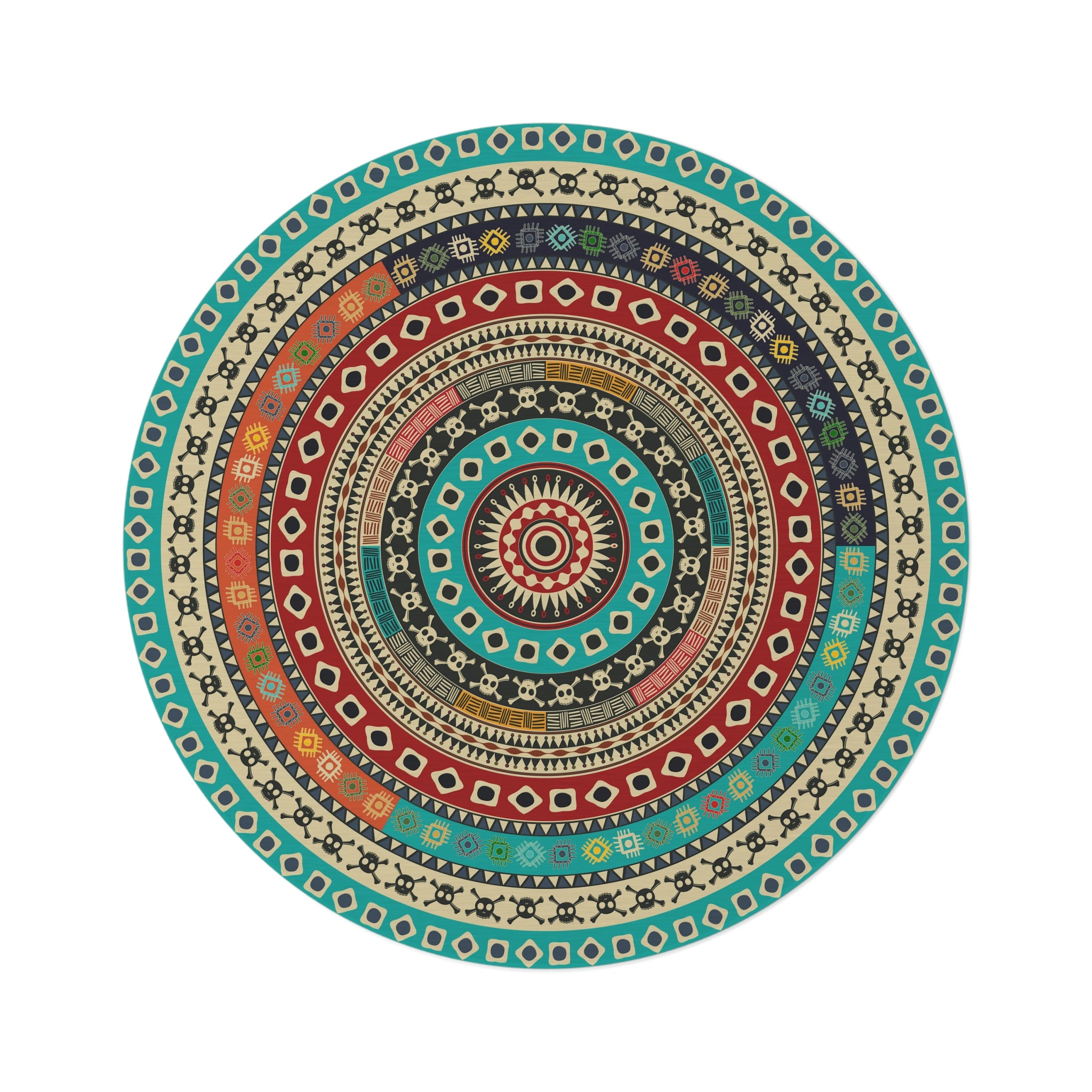 Soft Chenille Polyester Round Accent Rug - Non-Slip Living Room Rug, Bedroom Carpet & Office Decor - Perfect for Home, Apartment and Workspace Decorating