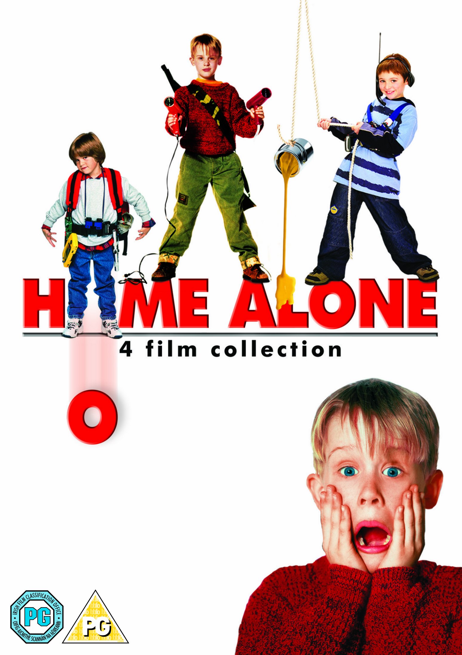 Home Alone 1-4 Movie Collection DVD Set - Family Comedy Films for Holiday Entertainment & Christmas Movie Nights